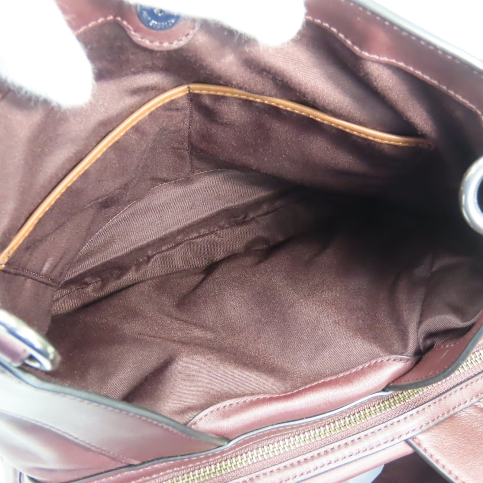 Coach Coach Tote Bag F57540 Canvas Leather Bordeaux Brown Women's COACH Size ONE SIZE - 20 Thumbnail
