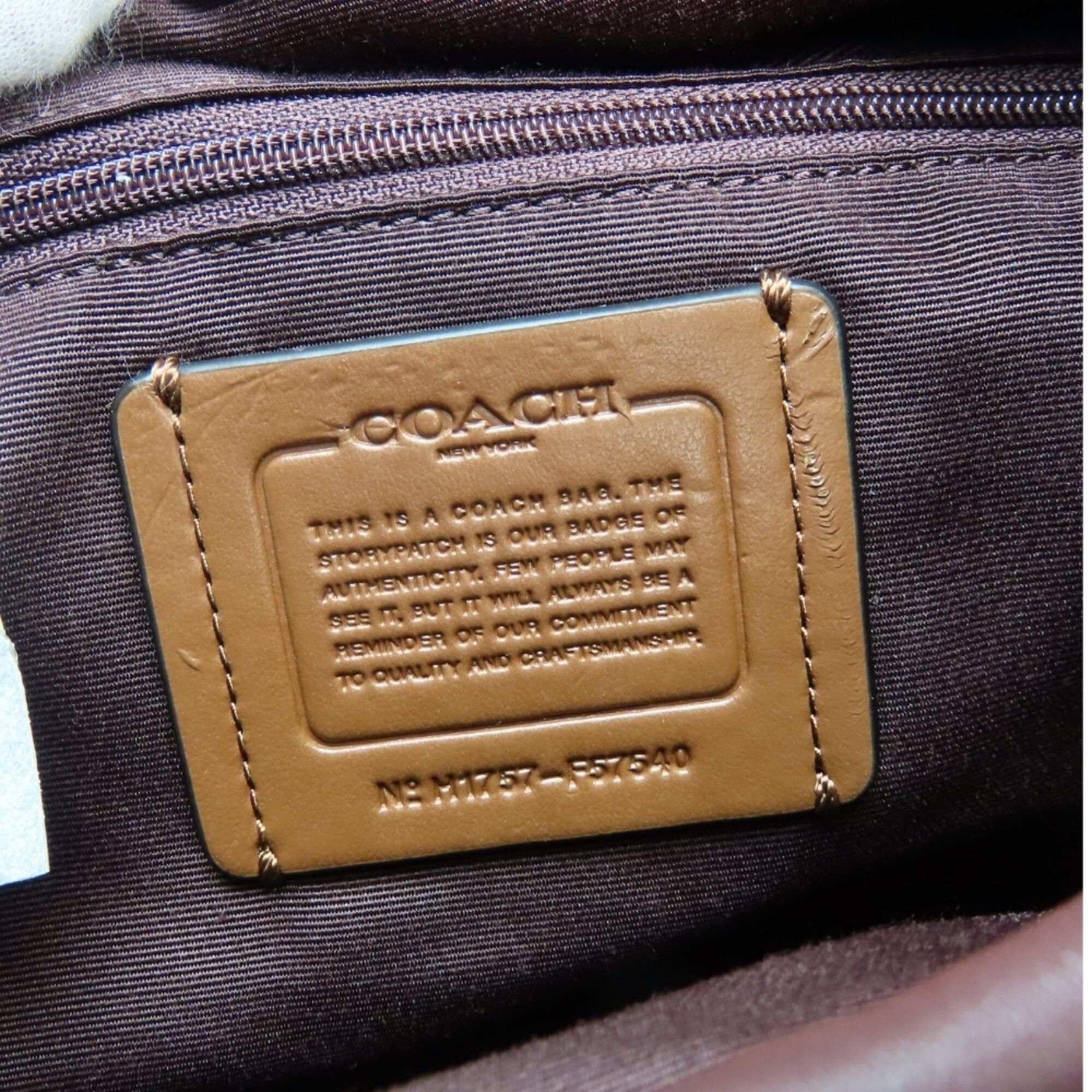 Coach Coach Tote Bag F57540 Canvas Leather Bordeaux Brown Women's COACH Size ONE SIZE - 16 Thumbnail