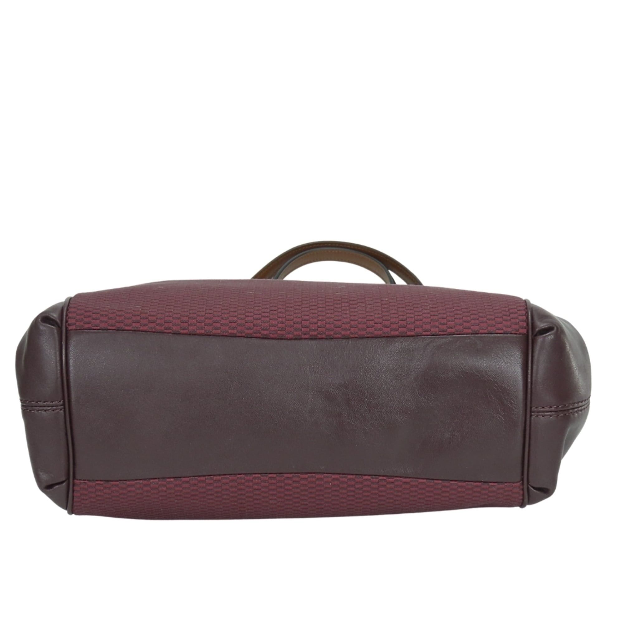Coach Coach Tote Bag F57540 Canvas Leather Bordeaux Brown Women's COACH Size ONE SIZE - 5 Thumbnail