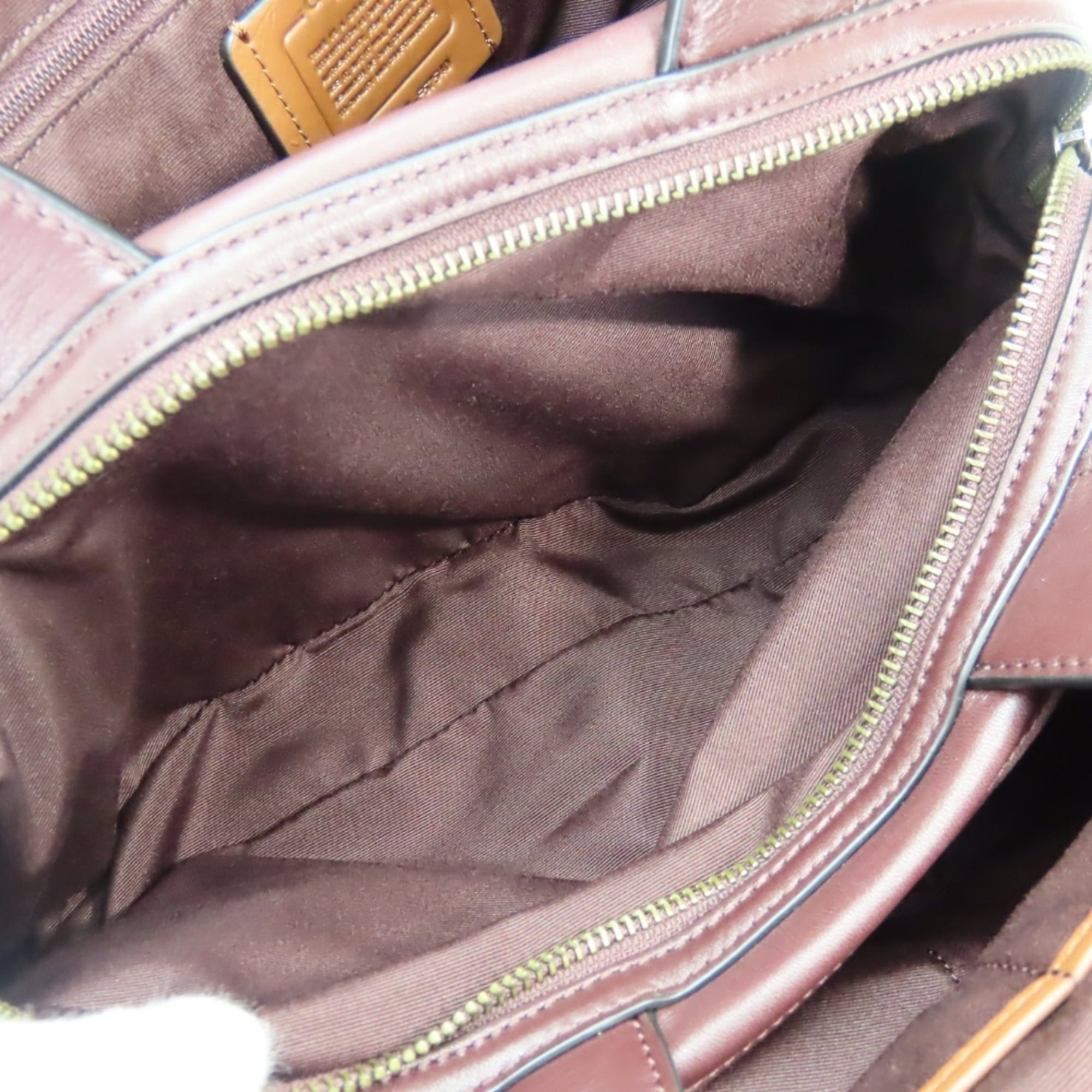 Coach Coach Tote Bag F57540 Canvas Leather Bordeaux Brown Women's COACH Size ONE SIZE - 19 Thumbnail