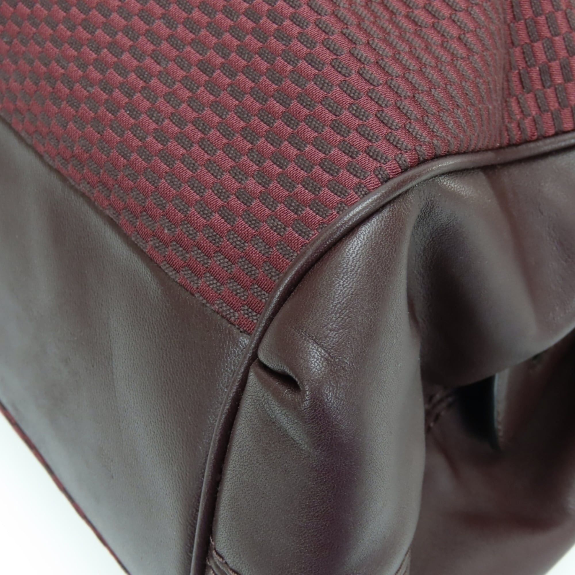 Coach Coach Tote Bag F57540 Canvas Leather Bordeaux Brown Women's COACH Size ONE SIZE - 7 Thumbnail