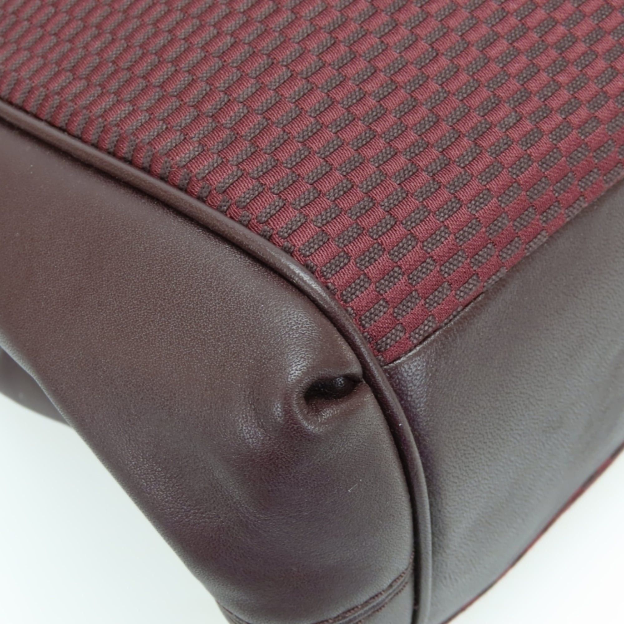 Coach Coach Tote Bag F57540 Canvas Leather Bordeaux Brown Women's COACH Size ONE SIZE - 6 Thumbnail