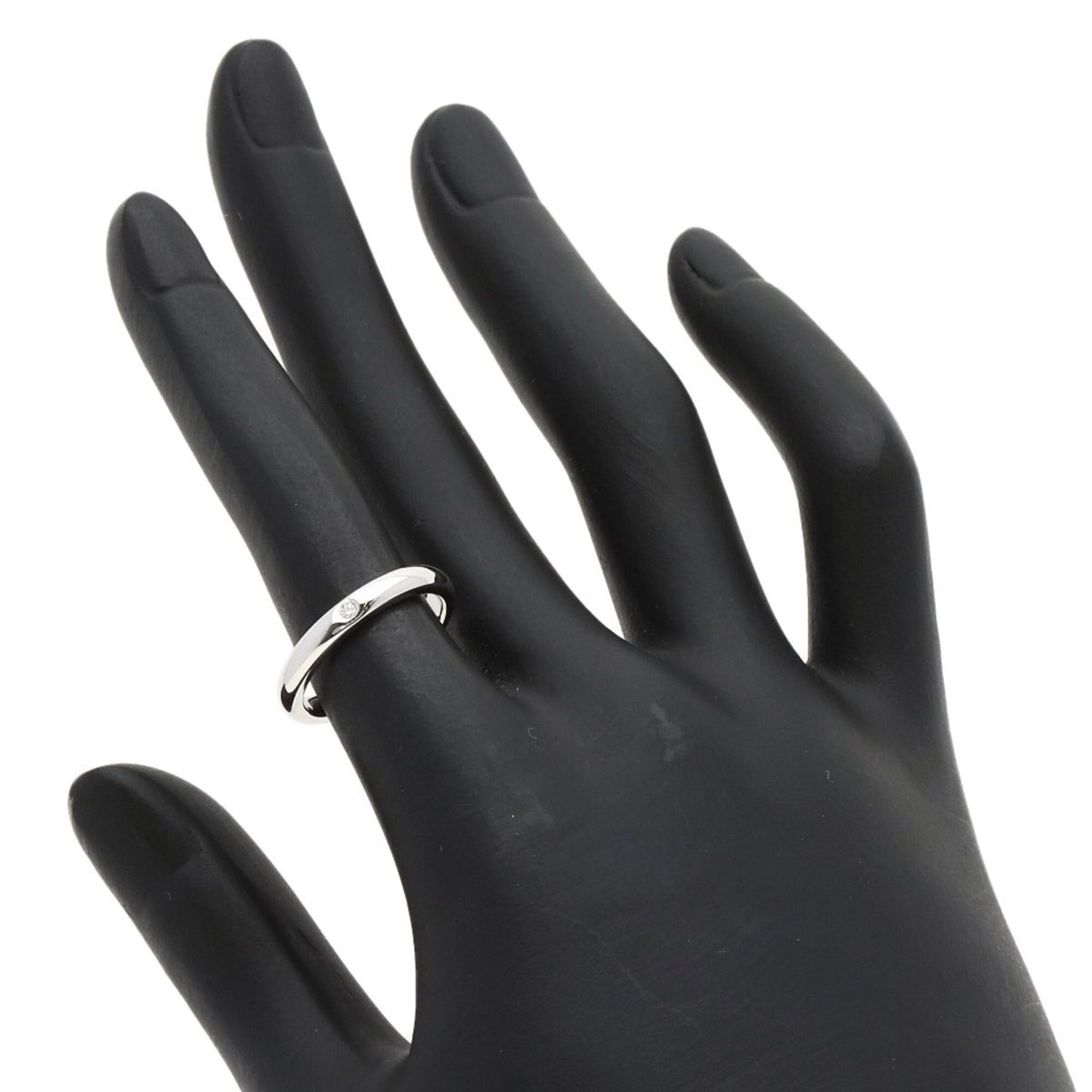 Tiffany & Co. Tiffany & Co. Stacking Band 1P Diamond Ring, Platinum PT950, Women's. Size ONE SIZE - 5 Thumbnail
