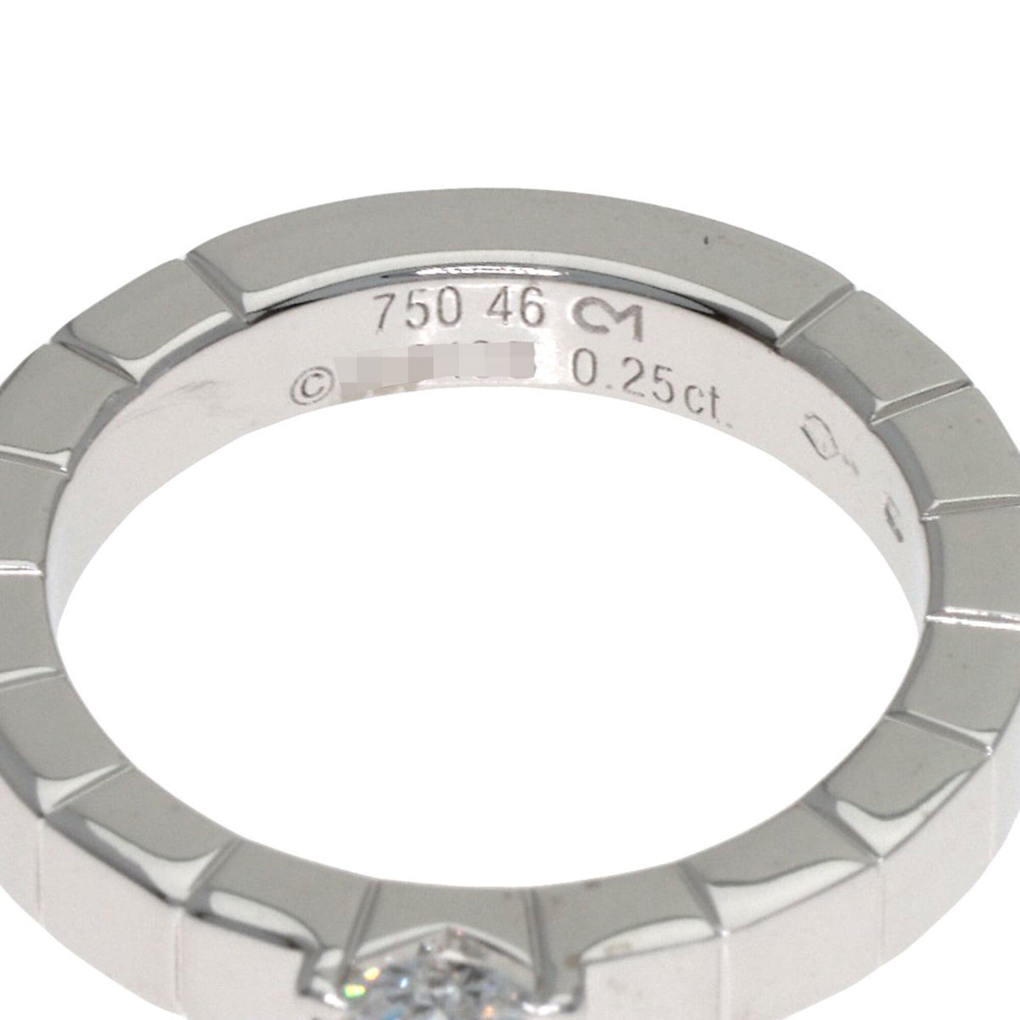 Cartier Cartier Lanieres 1P Diamond Ring #46 18K White Gold Women's CARTIER Size ONE SIZE - 5 Thumbnail
