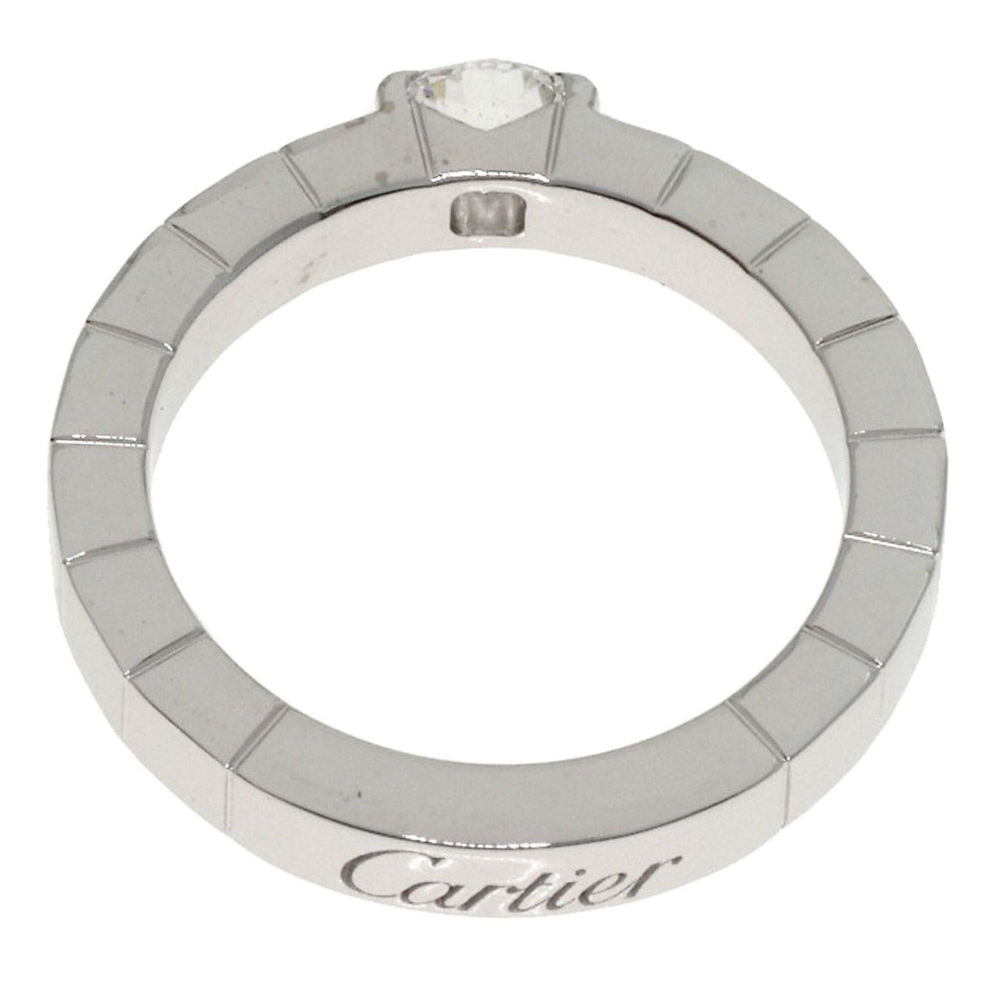 Cartier Cartier Lanieres 1P Diamond Ring #46 18K White Gold Women's CARTIER Size ONE SIZE - 4 Thumbnail