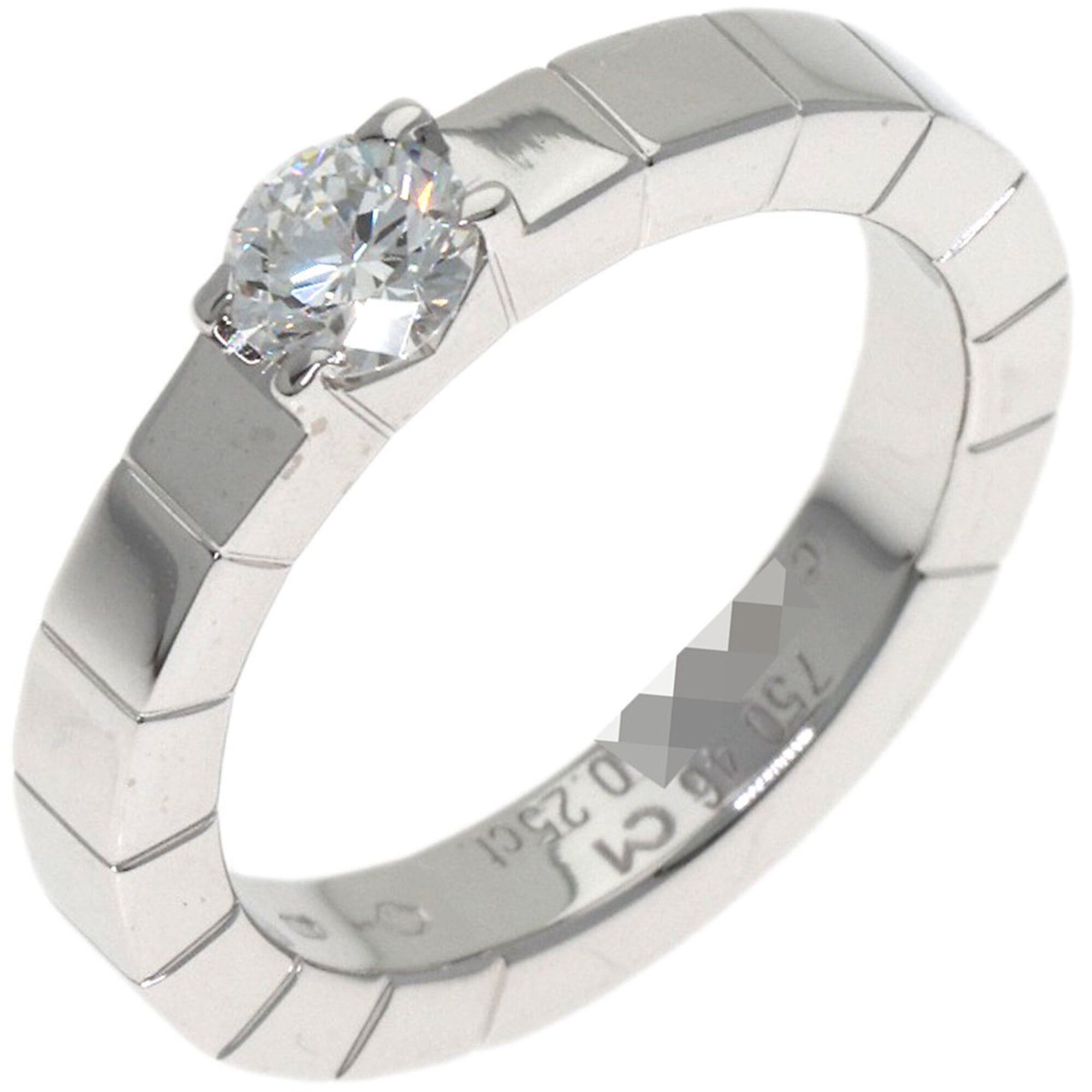 Cartier Cartier Lanieres 1P Diamond Ring #46 18K White Gold Women's CARTIER Size ONE SIZE - 2 Thumbnail