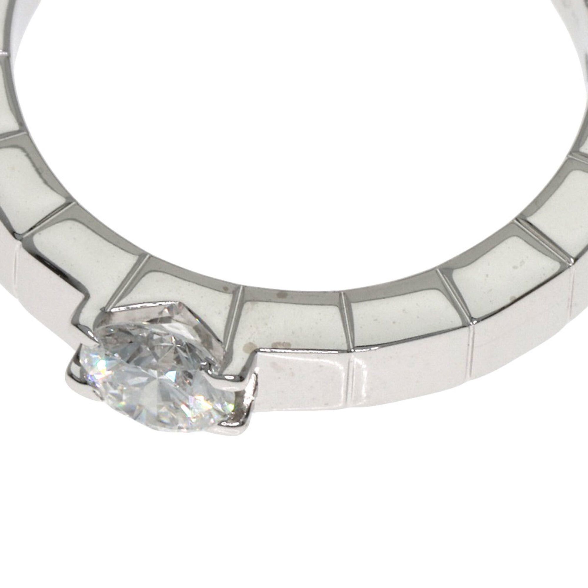 Cartier Cartier Lanieres 1P Diamond Ring #46 18K White Gold Women's CARTIER Size ONE SIZE - 8 Thumbnail
