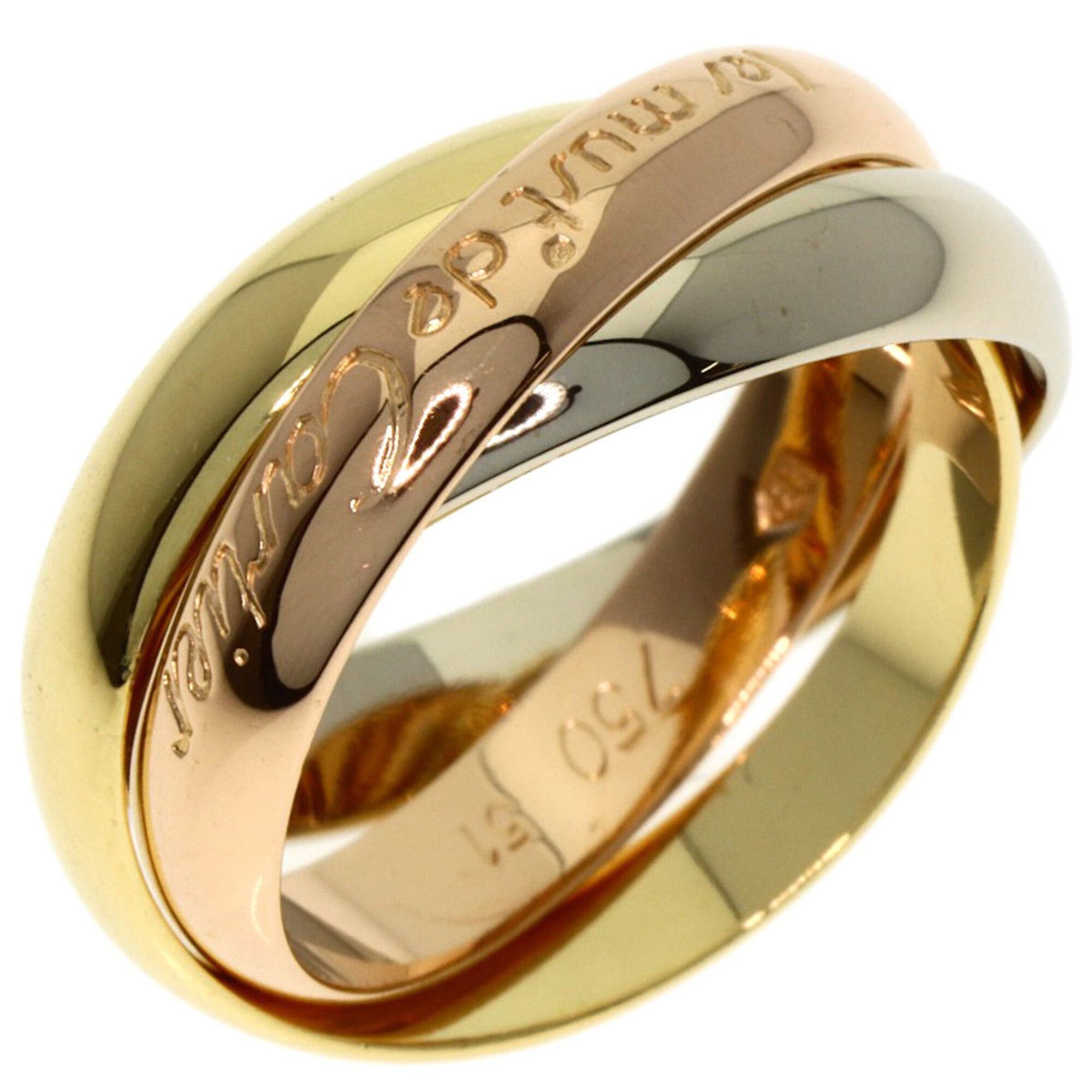 Cartier Cartier Trinity #51 Ring, 18K Yellow Gold/18K White Pink Gold, Women's, CARTIER Size ONE SIZE - 2 Thumbnail