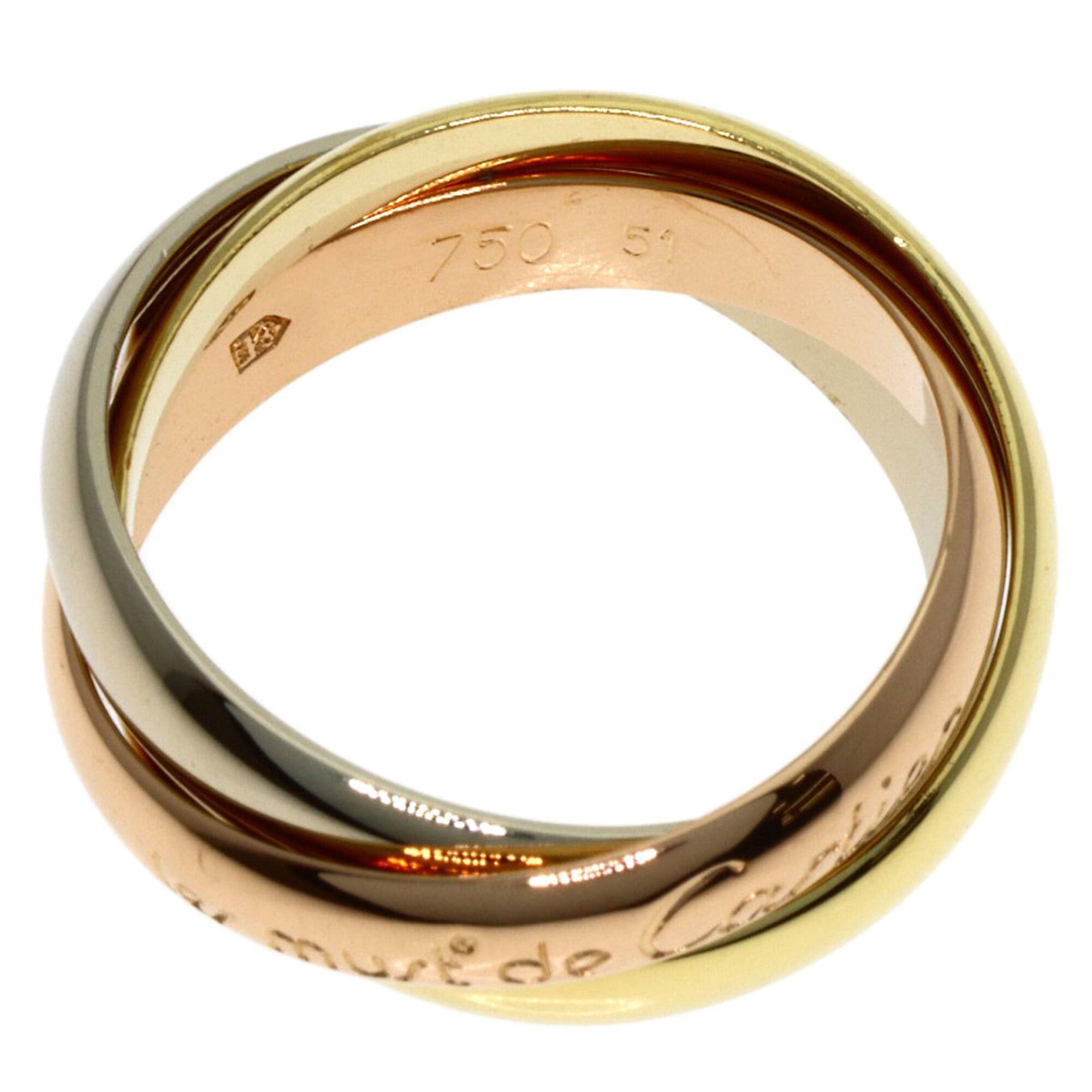 Cartier Cartier Trinity #51 Ring, 18K Yellow Gold/18K White Pink Gold, Women's, CARTIER Size ONE SIZE - 3 Thumbnail