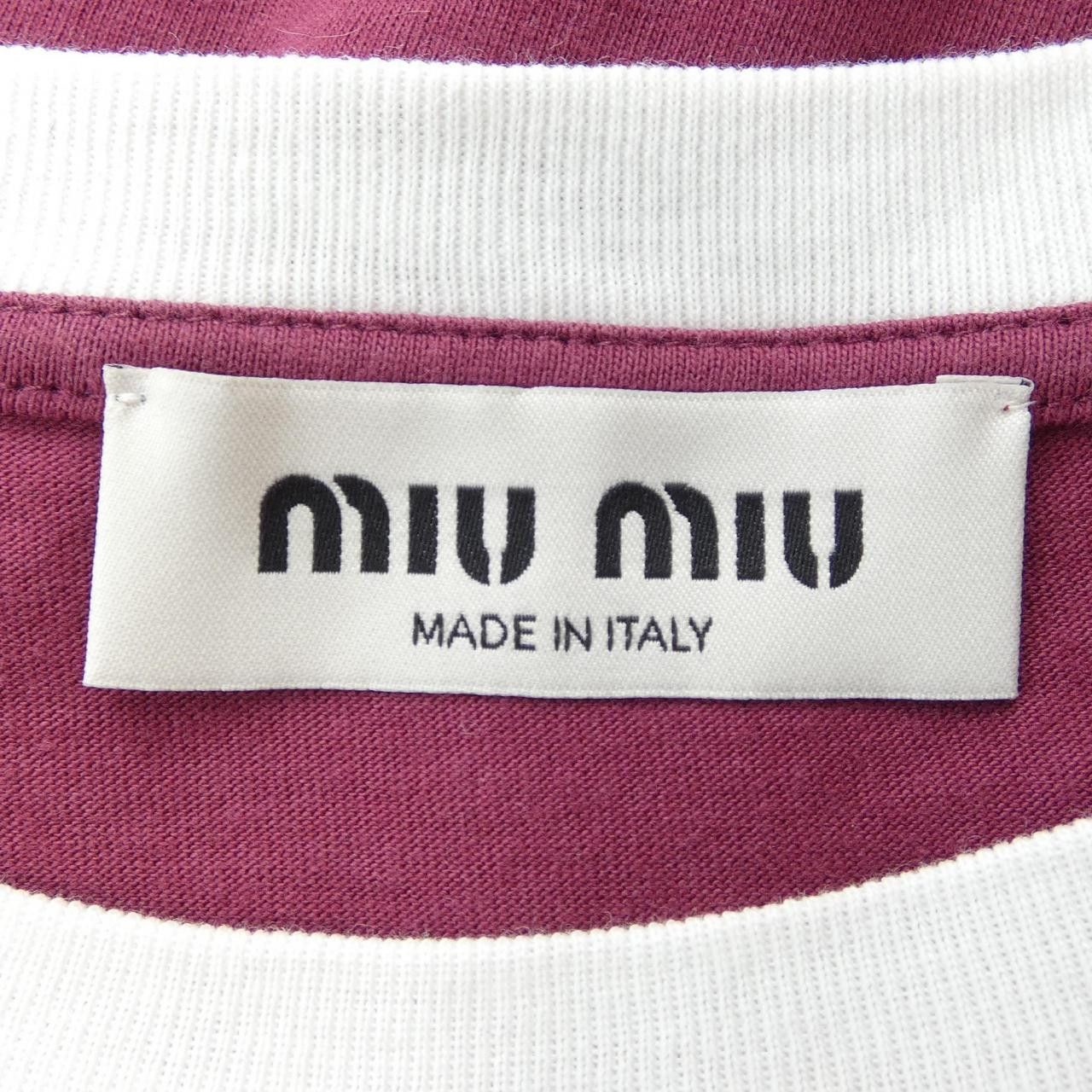 Miu Miu Miu Miu MIU MIU Cotton T Shirt Textile T-Shirts MJN400 11MV DUTY FREE for USA Size ONE SIZE - 4 Thumbnail