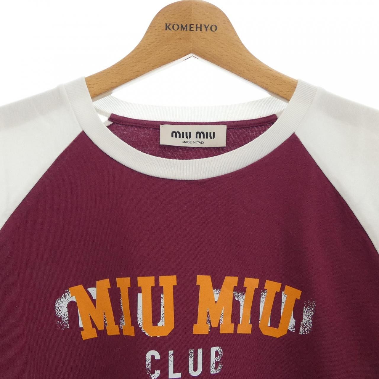 Miu Miu Miu Miu MIU MIU Cotton T Shirt Textile T-Shirts MJN400 11MV DUTY FREE for USA Size ONE SIZE - 5 Thumbnail