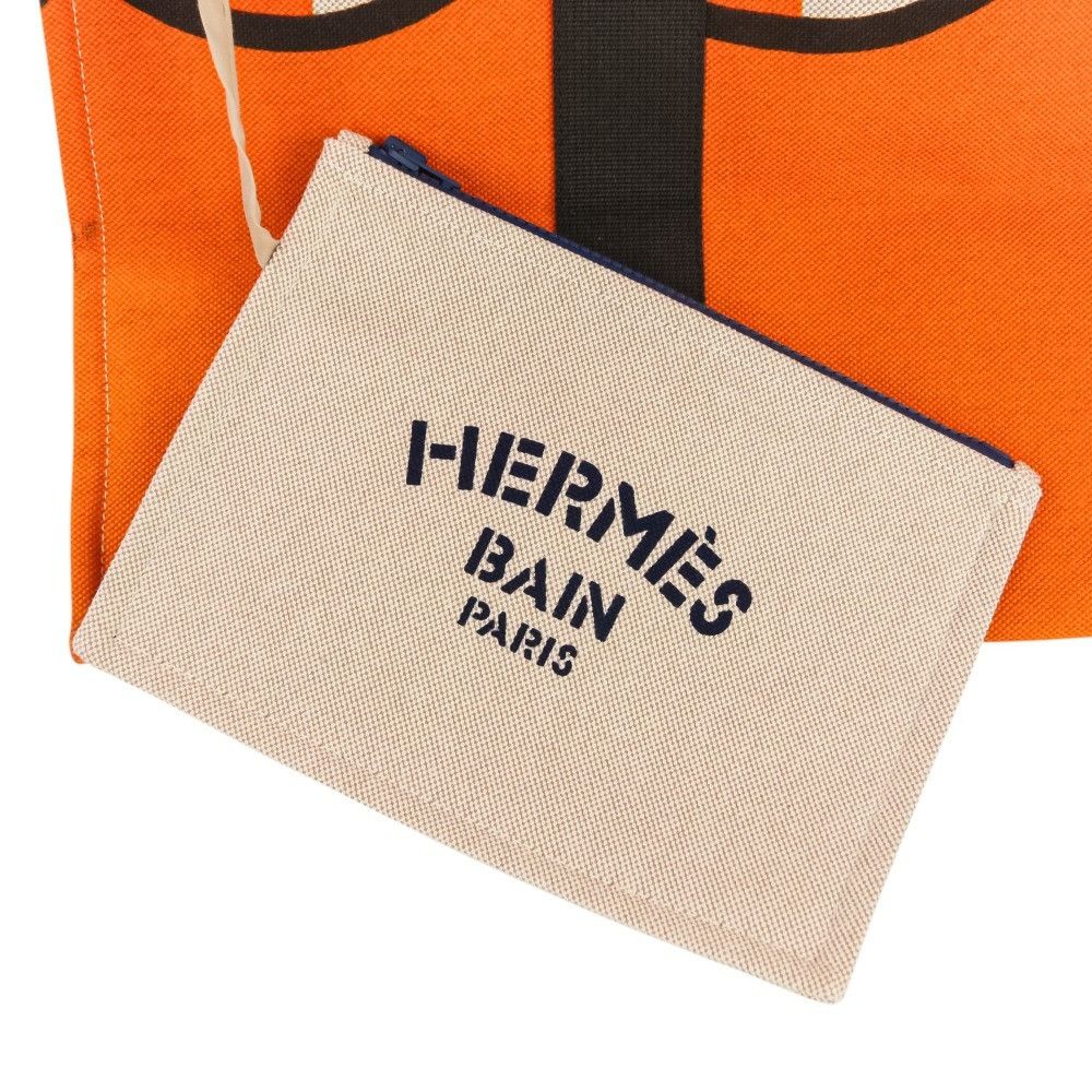 Hermes Hermes Hermes Sebas de Plage Tote Bag Cotton Tote Bag DUTY FREE for USA Size ONE SIZE - 14 Thumbnail