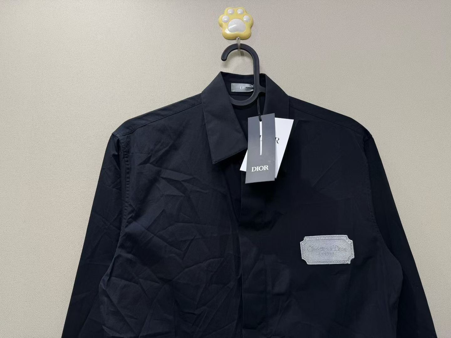 Dior DIOR New Black Embroidered Logo Shirt Size US M / EU 48-50 / 2 - 2 Thumbnail