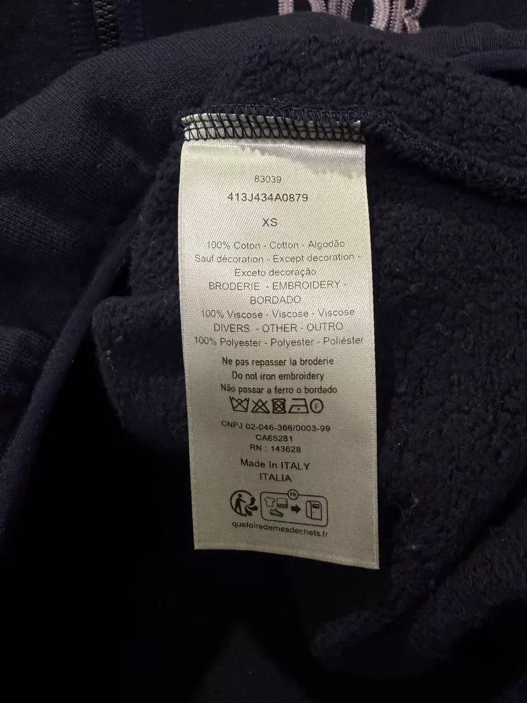 Dior DIOR 47 Letter Embroidery Half-Zip Sweater Size US XS / EU 42 / 0 - 3 Thumbnail