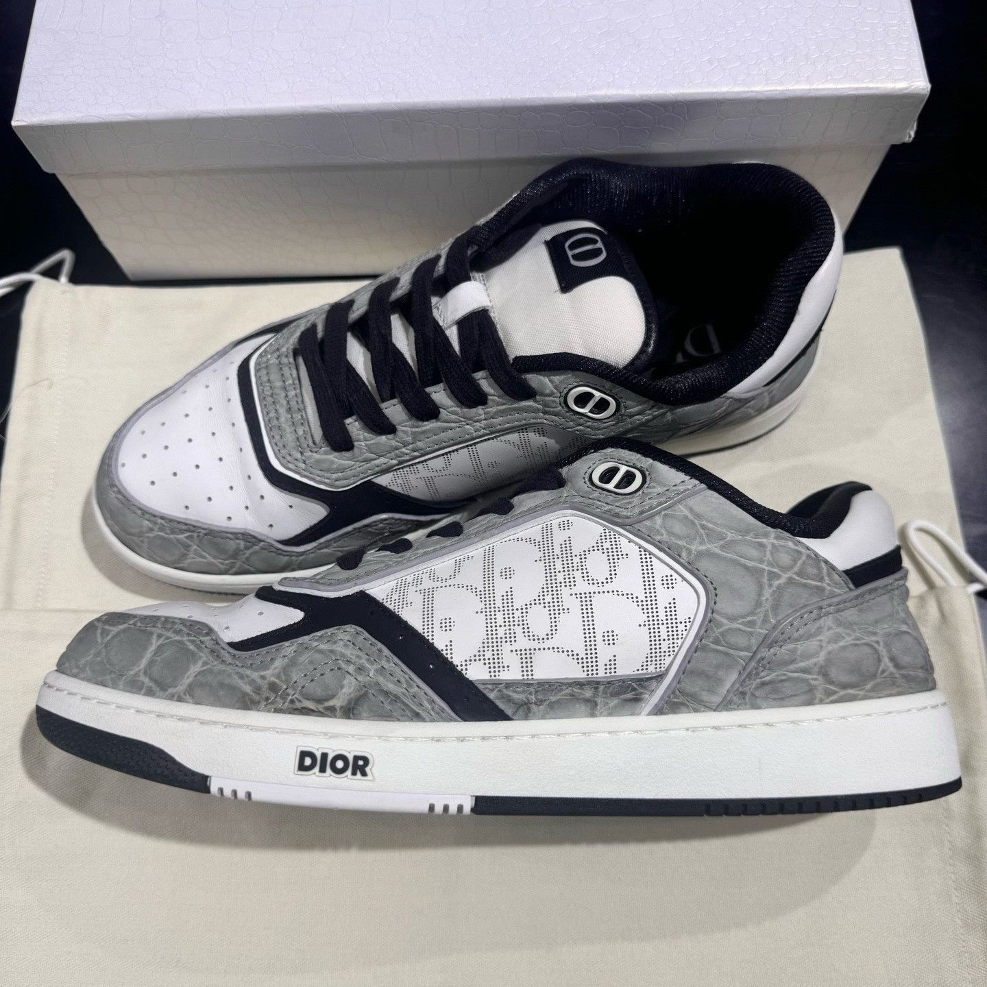 Dior Dior Oblique B27 Crocodile Limited Sneakers Size US 9 / EU 42 - 2 Thumbnail