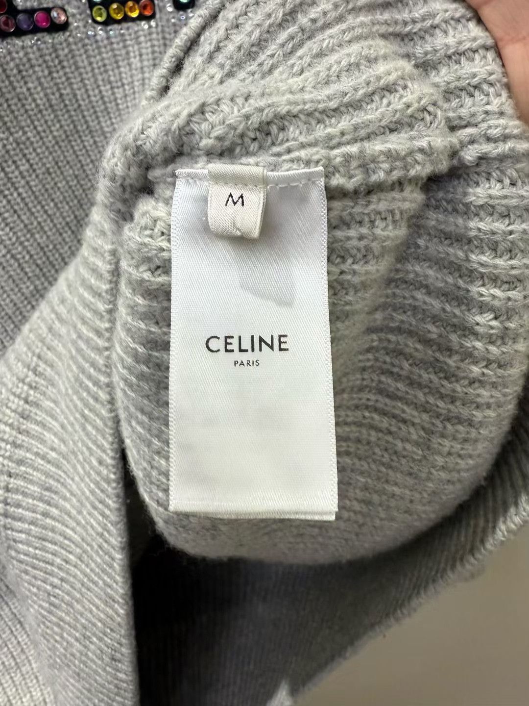 Celine Celine Rhinestone Letter Logo Sweater Size M / US 6-8 / IT 42-44 - 3 Thumbnail