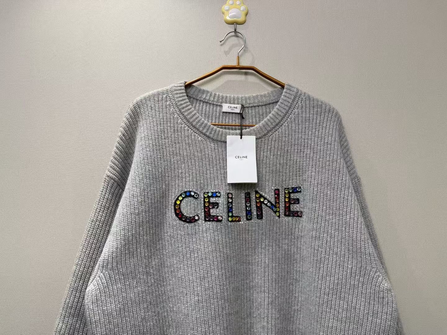Celine Celine Rhinestone Letter Logo Sweater Size M / US 6-8 / IT 42-44 - 2 Thumbnail