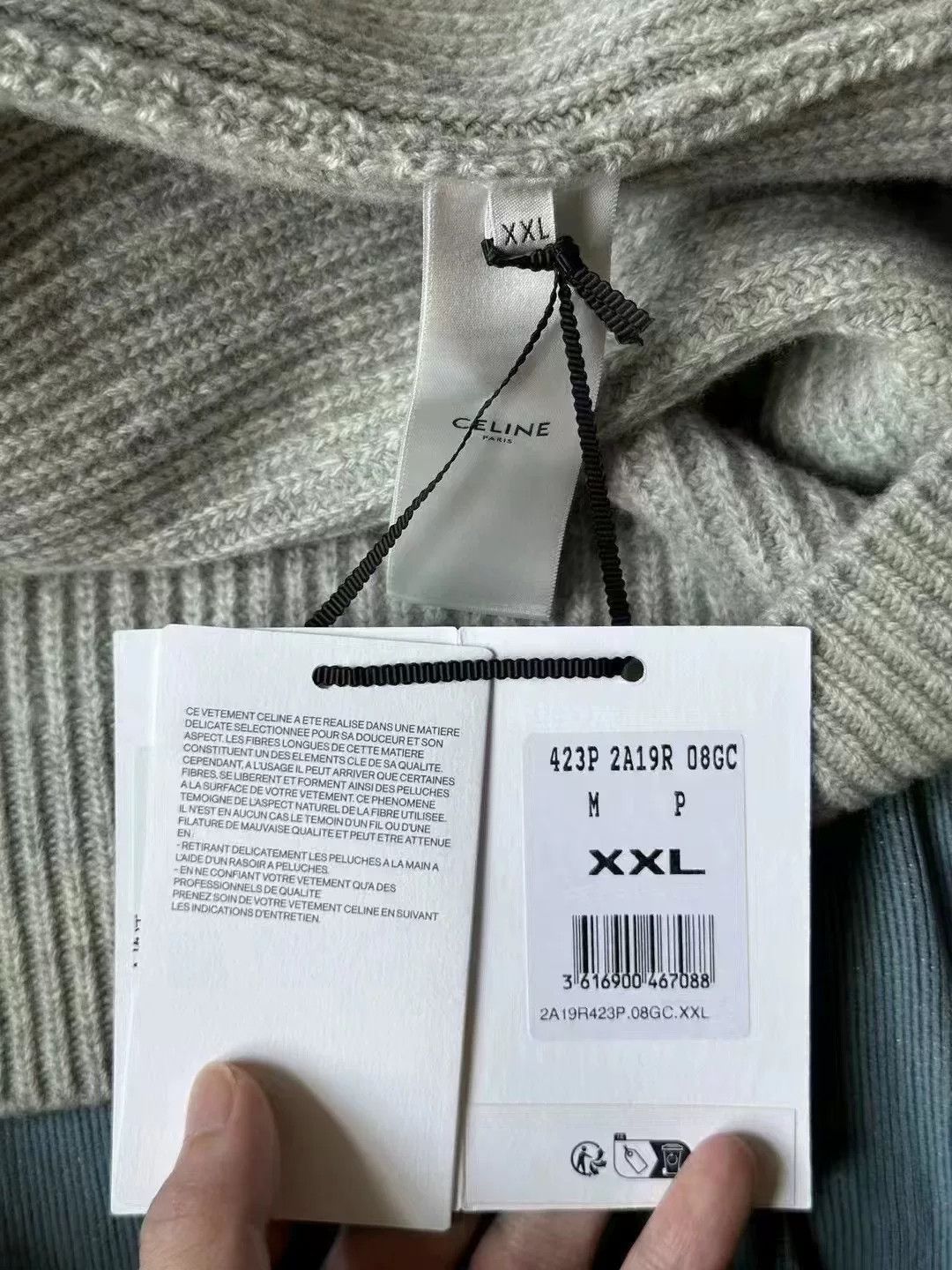 Celine Celine Gray Sweater Size US XXL / EU 58 / 5 - 2 Thumbnail