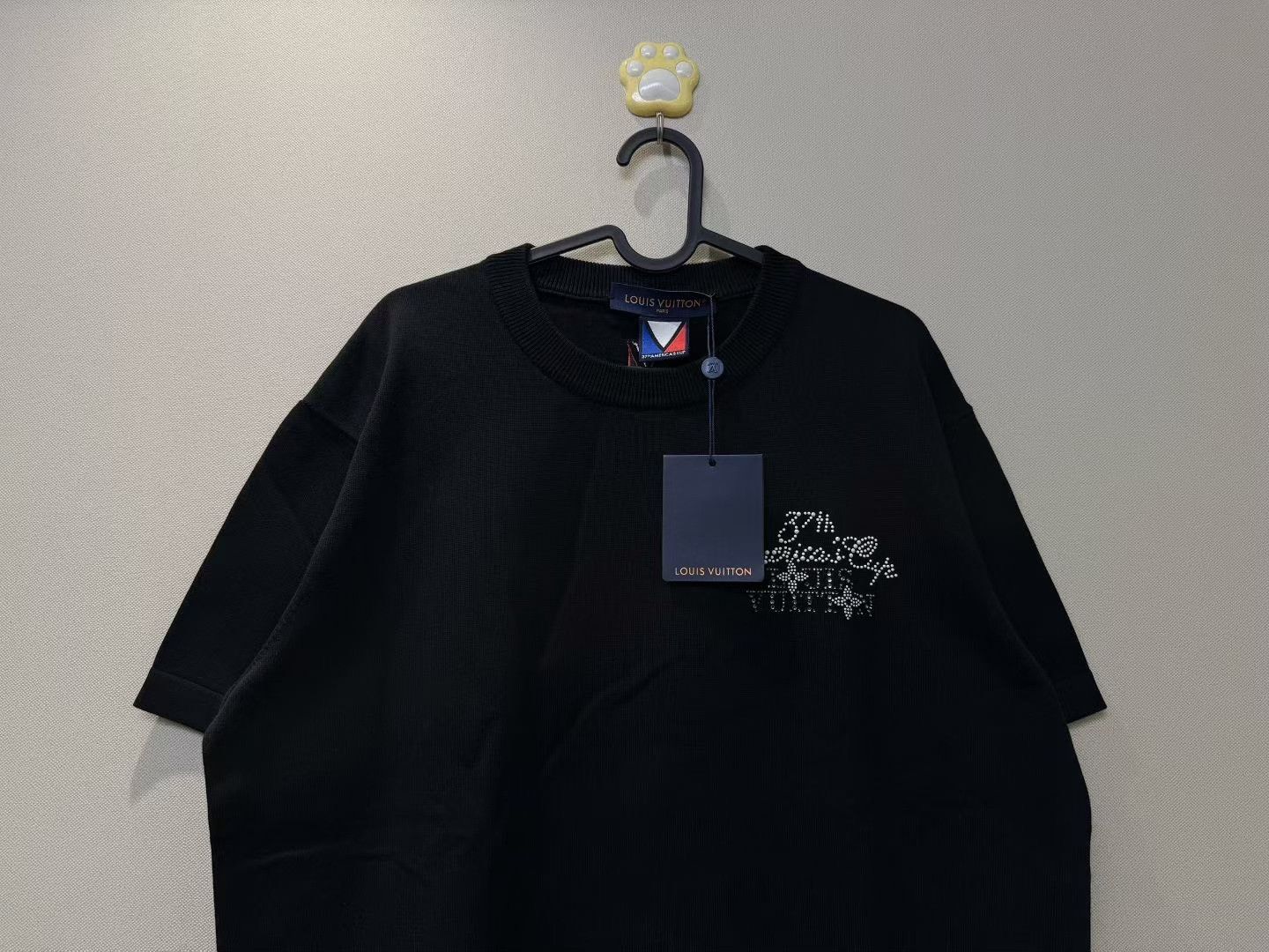 Louis Vuitton Louis Vuitton LV x America's Cup Rhinestone Logo Tee Size US L / EU 52-54 / 3 - 2 Thumbnail