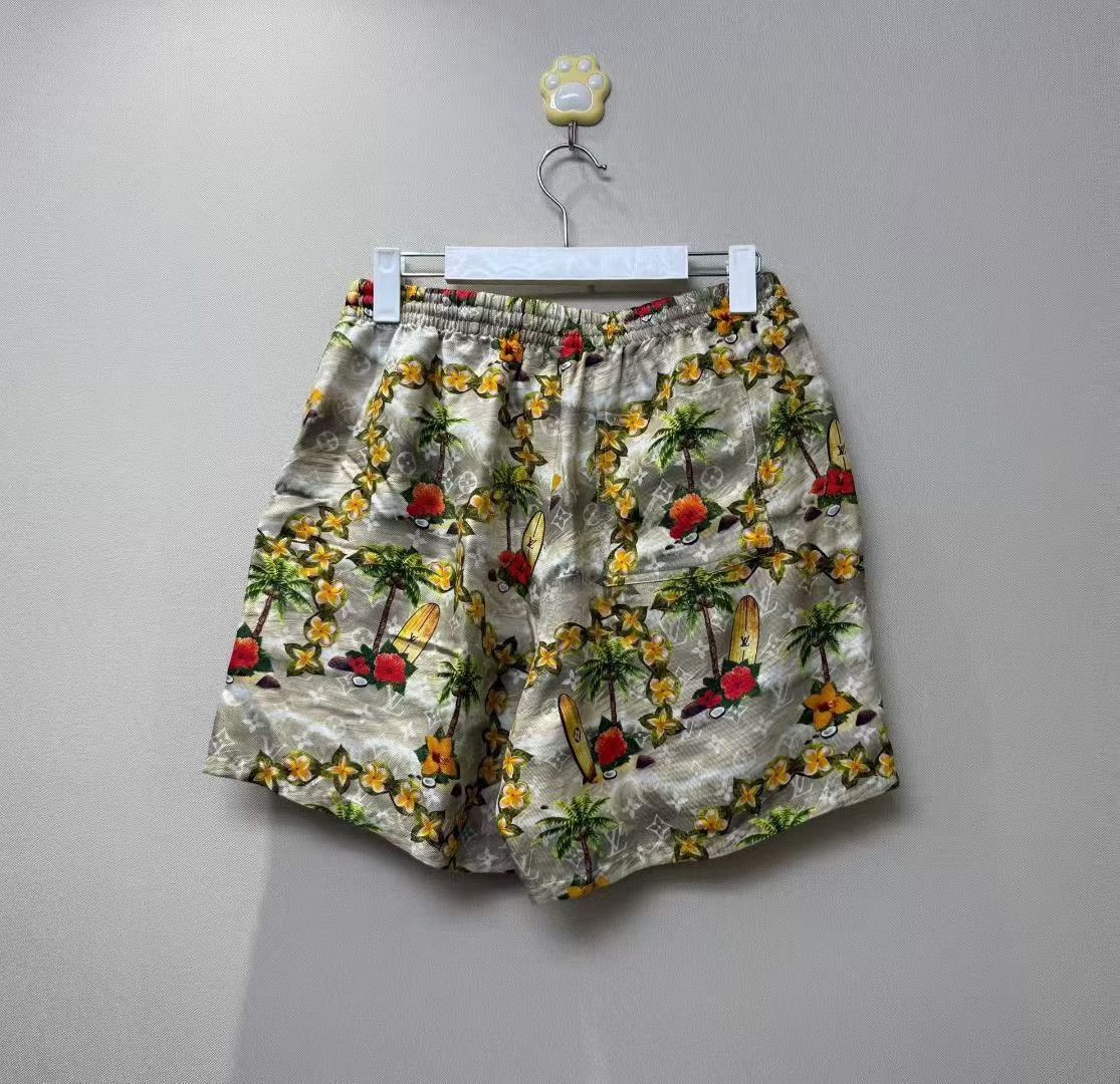 Louis Vuitton Louis Vuitton Floral Palm Silk Logo Shorts Size US 34 / EU 50 - 4 Thumbnail