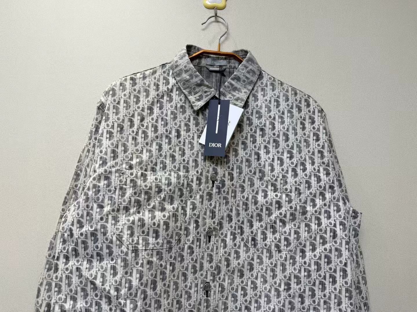Dior DIOR Black White Logo Denim Shirt Jacket Size US XXS / EU 40 - 2 Thumbnail