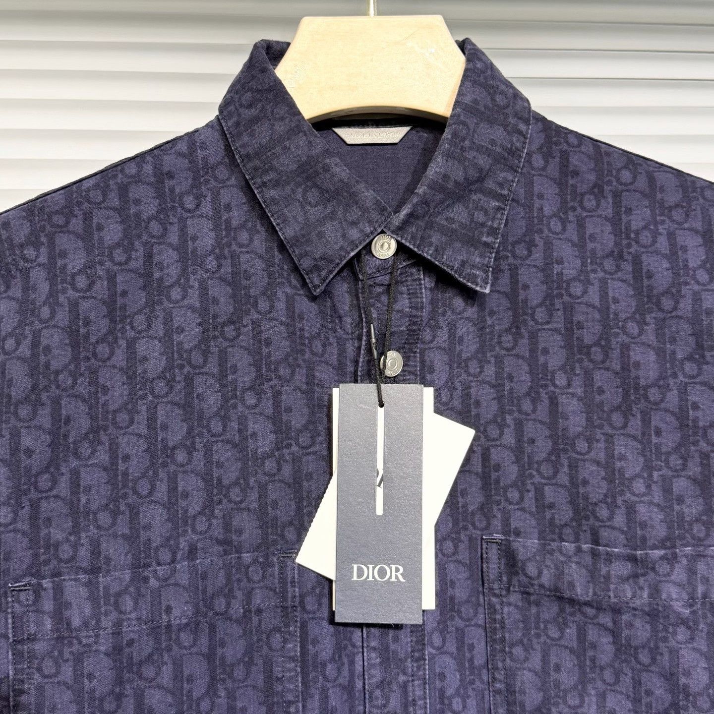 Dior DIOR Oblique Denim Shirt Jacket Navy Size S / US 4 / IT 40 - 3 Thumbnail