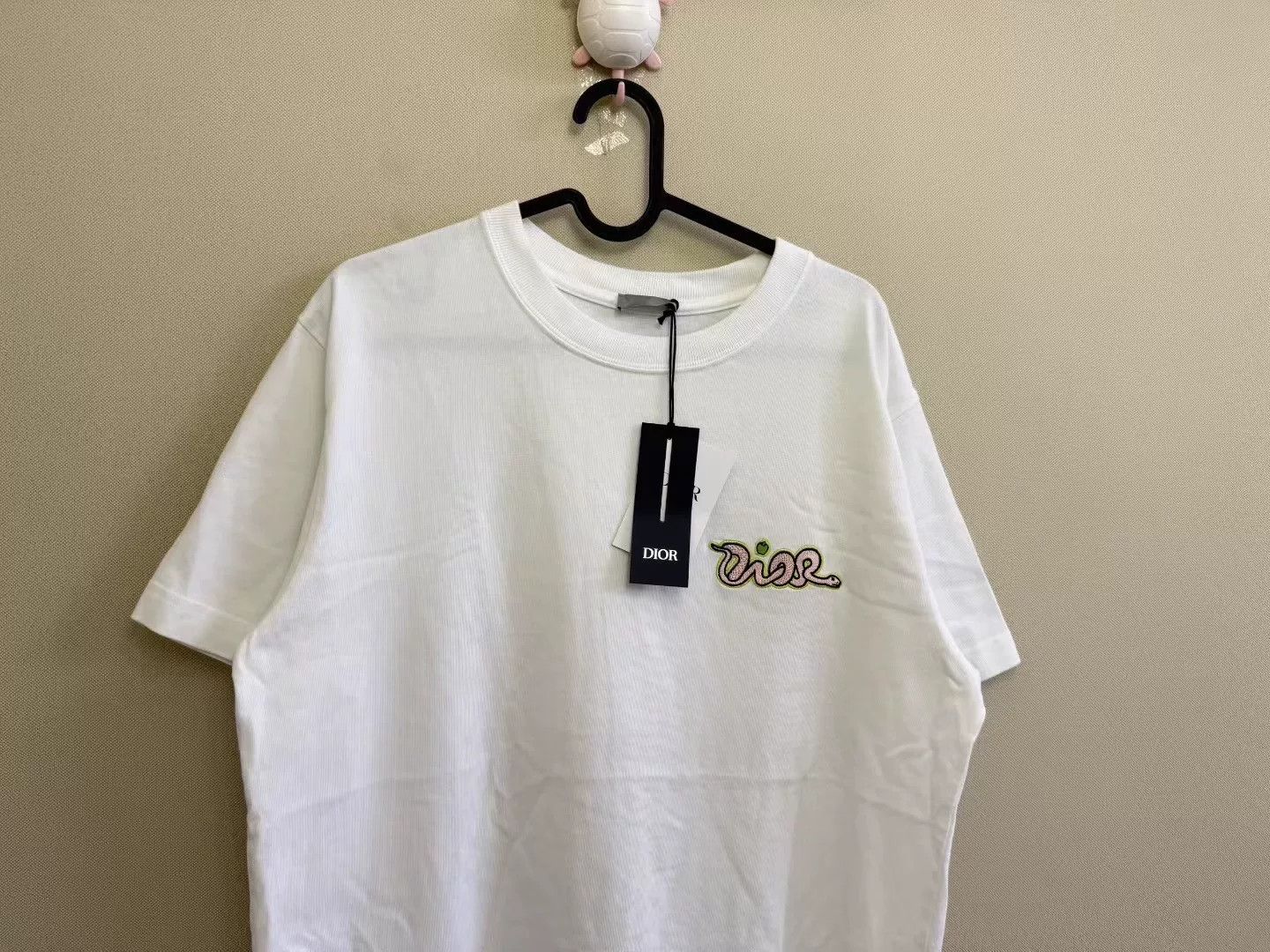 Dior DIOR White Embroidered Snake Logo Short Sleeve Size US S / EU 44-46 / 1 - 2 Thumbnail