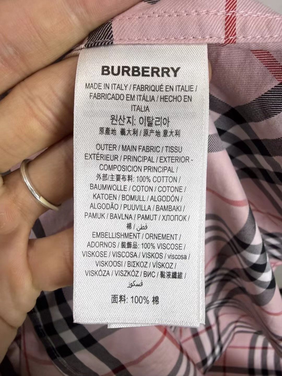 Burberry Burberry Pink Embroidered Logo Shirt Size S / US 4 / IT 40 - 4 Thumbnail