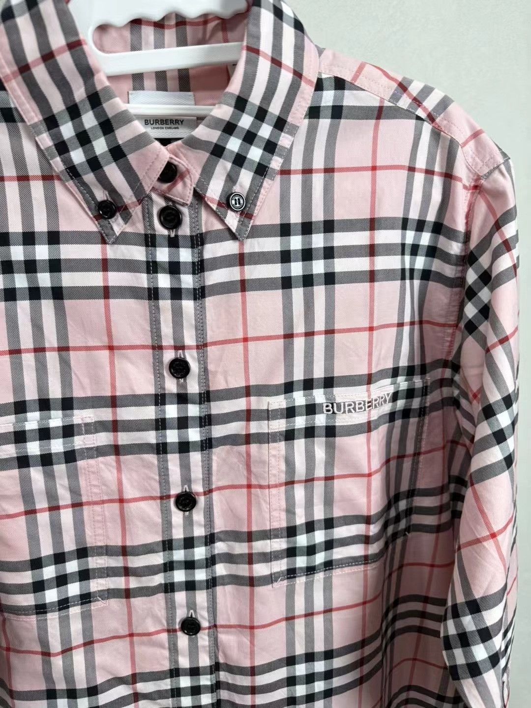 Burberry Burberry Pink Embroidered Logo Shirt Size S / US 4 / IT 40 - 2 Thumbnail