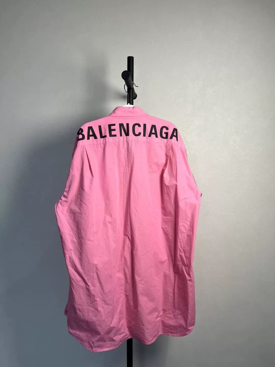 Balenciaga Balenciaga Back Logo Pink Shirt Size US M / EU 48-50 / 2 - 2 Thumbnail