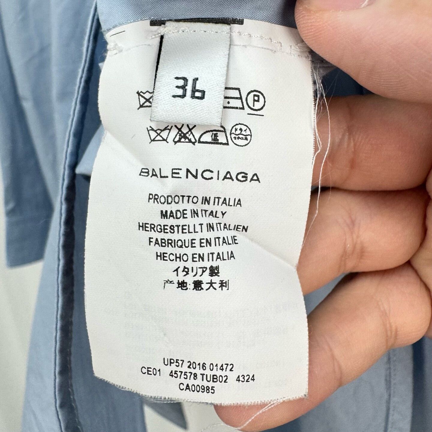 Balenciaga Balenciaga Embroidered Letter Shirt Size XS / US 0-2 / IT 36-38 - 7 Thumbnail