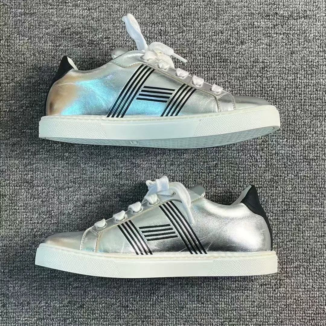 Hermes Hermes Silver Black H Low-Top Sneakers Size US 4.5 / IT 34.5 - 6 Thumbnail