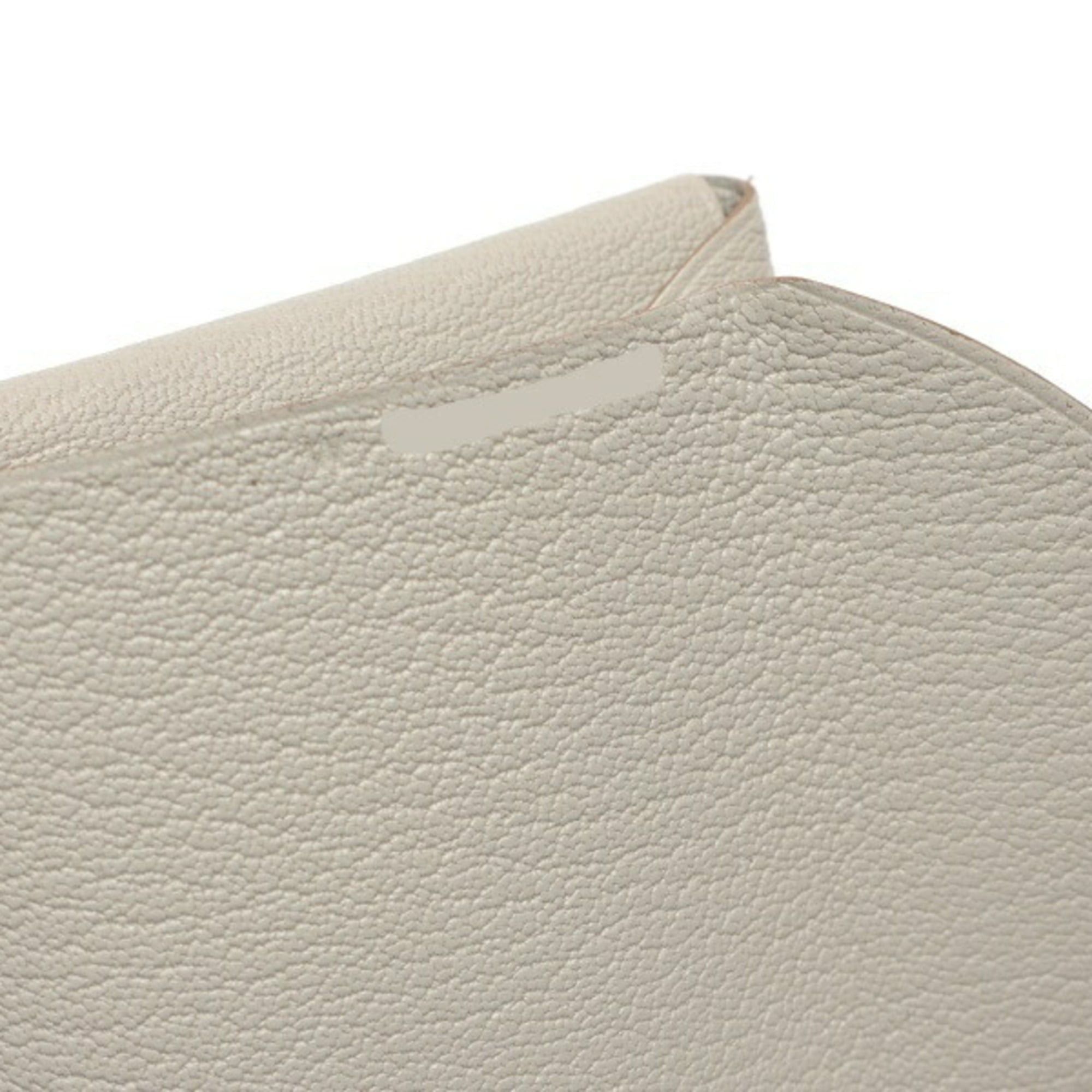 Hermes Hermes Calvi Duo Coin Card Case, Chevre leather, Mysore, Green-Gray Size ONE SIZE - 6 Thumbnail