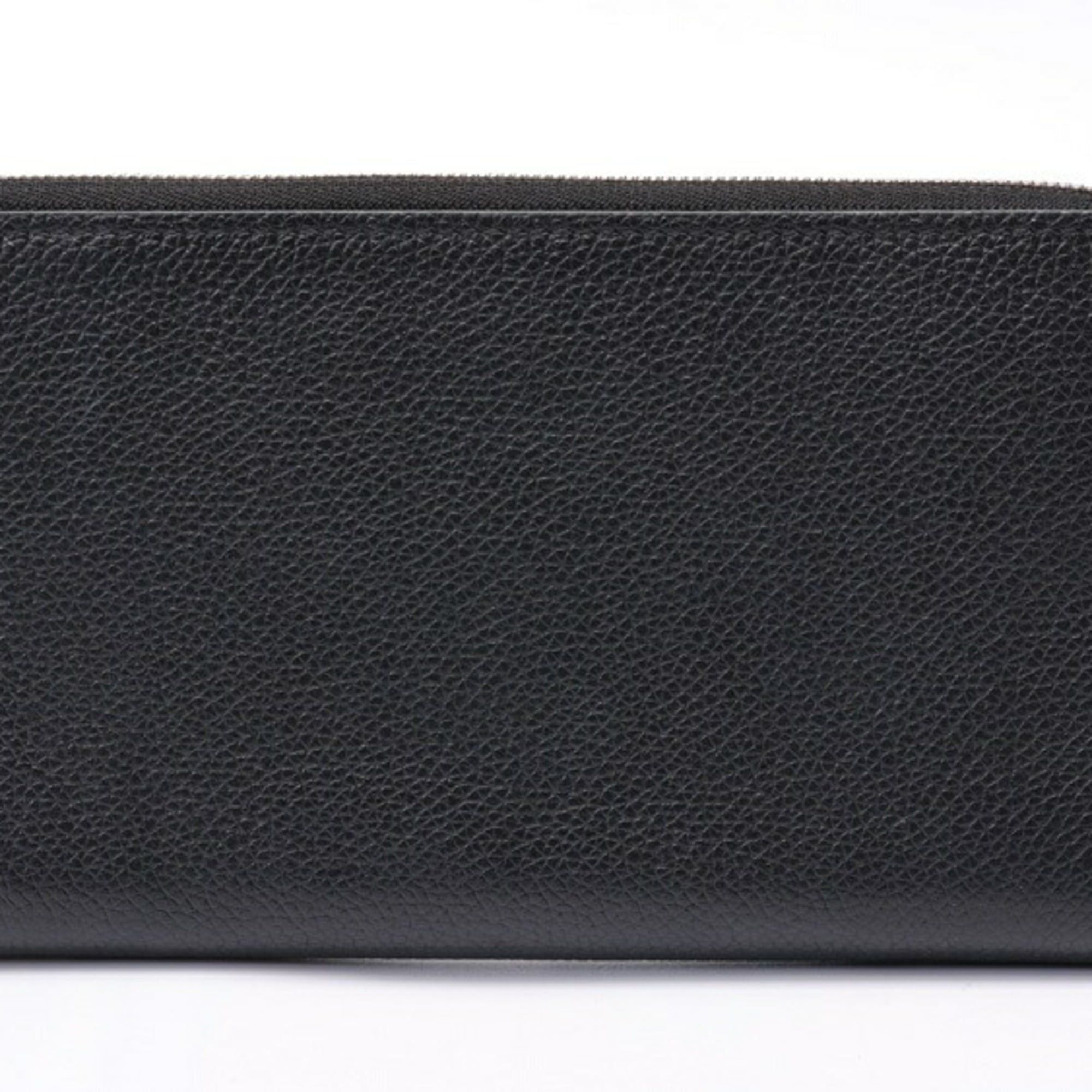 Balenciaga Balenciaga Round Zip Continental Wallet 594317 Leather Black Size ONE SIZE - 2 Thumbnail