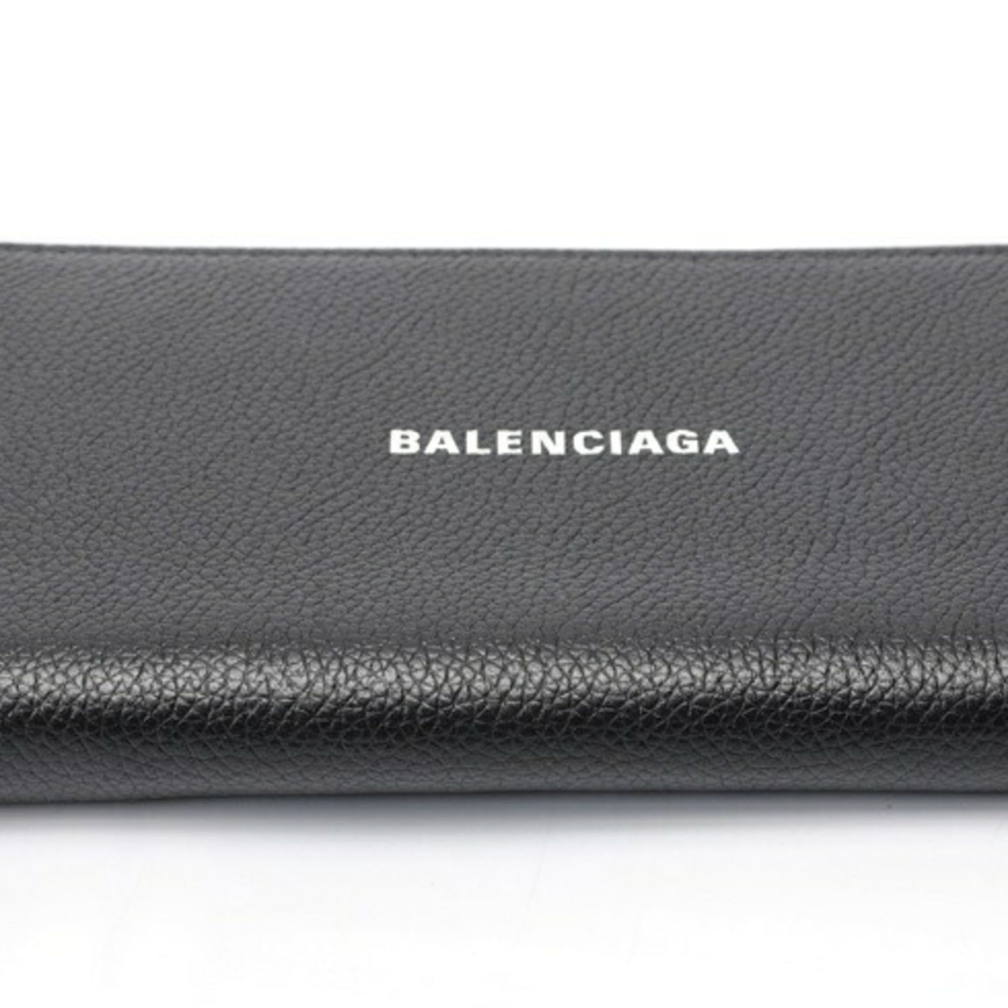 Balenciaga Balenciaga Round Zip Continental Wallet 594317 Leather Black Size ONE SIZE - 3 Thumbnail