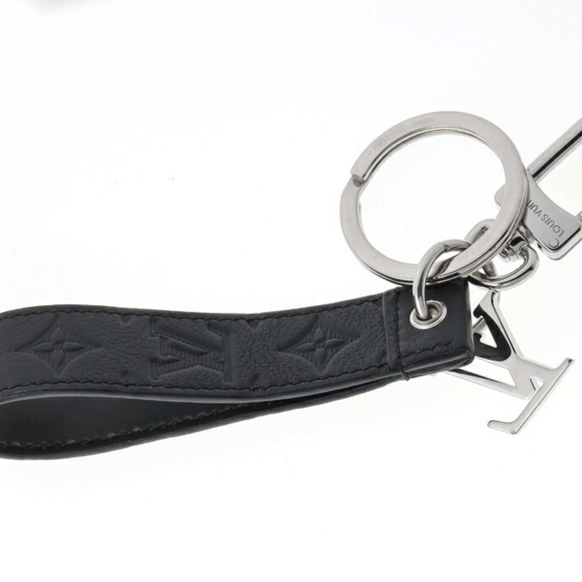 Louis Vuitton Louis Vuitton Dragonne Keyring, M01298, Monogram Shadow Leather, Noir (Black) Size ONE SIZE - 2 Thumbnail