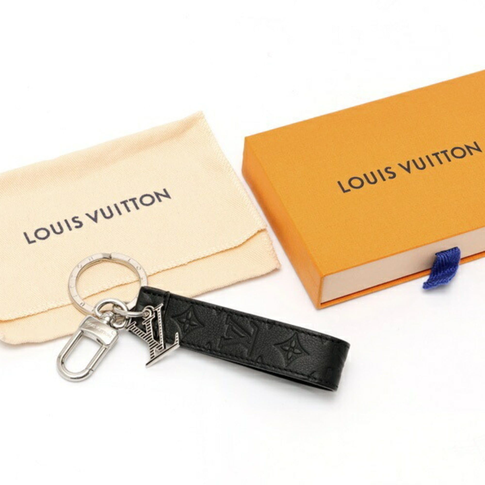 Louis Vuitton Louis Vuitton Dragonne Keyring, M01298, Monogram Shadow Leather, Noir (Black) Size ONE SIZE - 5 Thumbnail