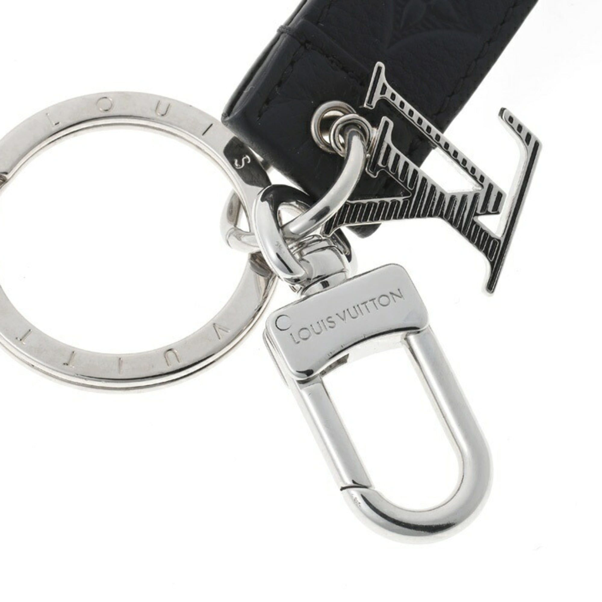 Louis Vuitton Louis Vuitton Dragonne Keyring, M01298, Monogram Shadow Leather, Noir (Black) Size ONE SIZE - 3 Thumbnail