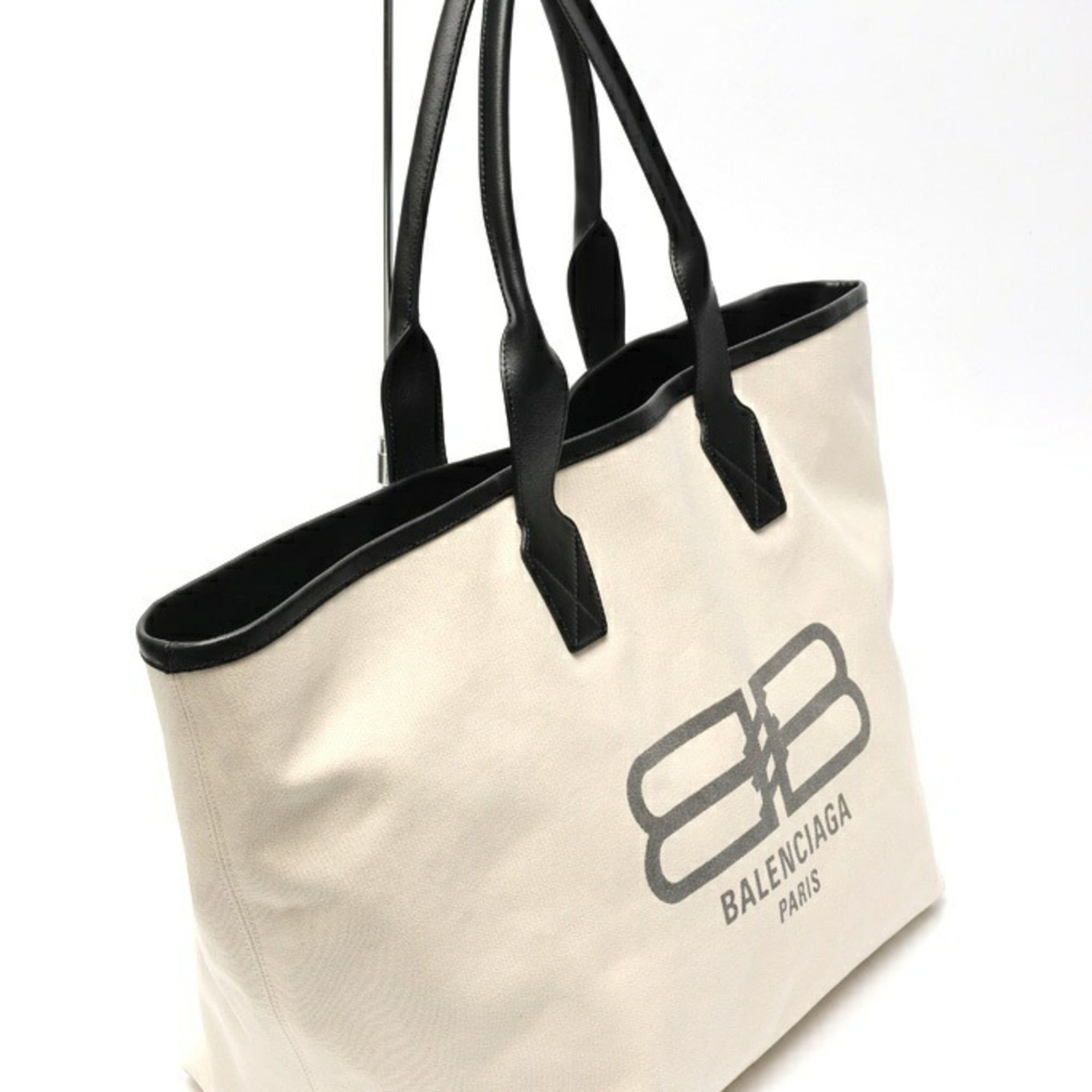 Balenciaga Balenciaga Jumbo Tote Bag 689271 Canvas Leather Natural Black Size ONE SIZE - 2 Thumbnail