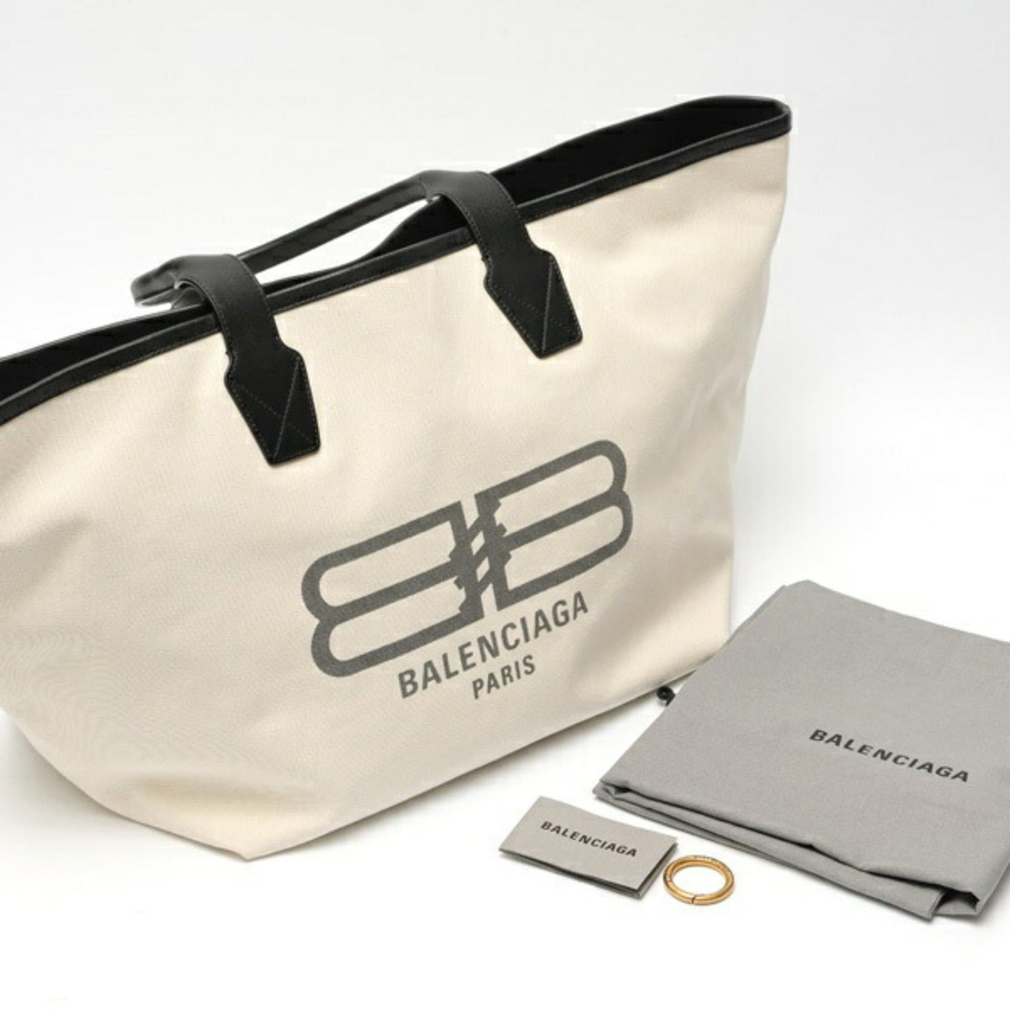Balenciaga Balenciaga Jumbo Tote Bag 689271 Canvas Leather Natural Black Size ONE SIZE - 6 Thumbnail