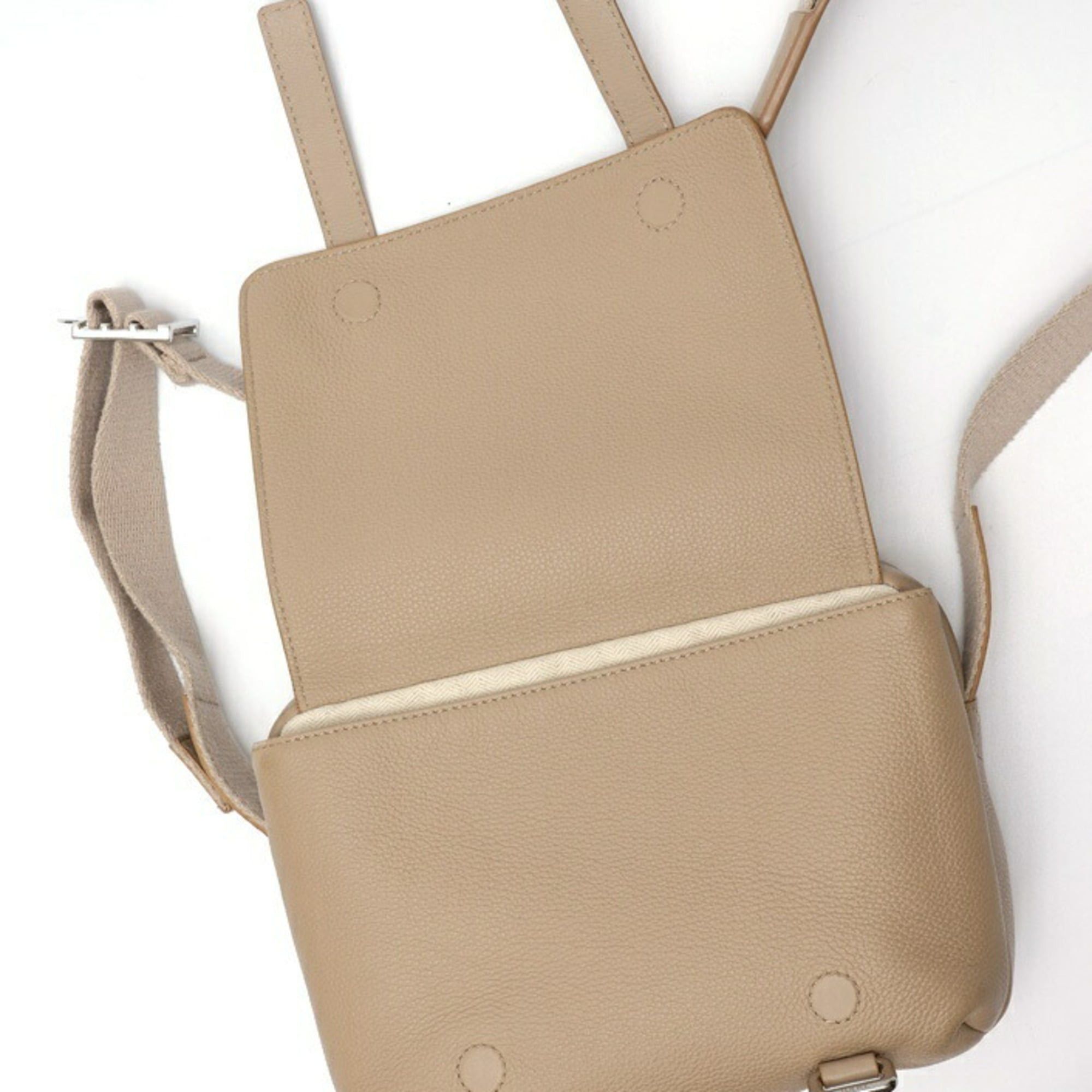 Loewe Loewe military-style shoulder bag, leather, beige. Size ONE SIZE - 6 Thumbnail