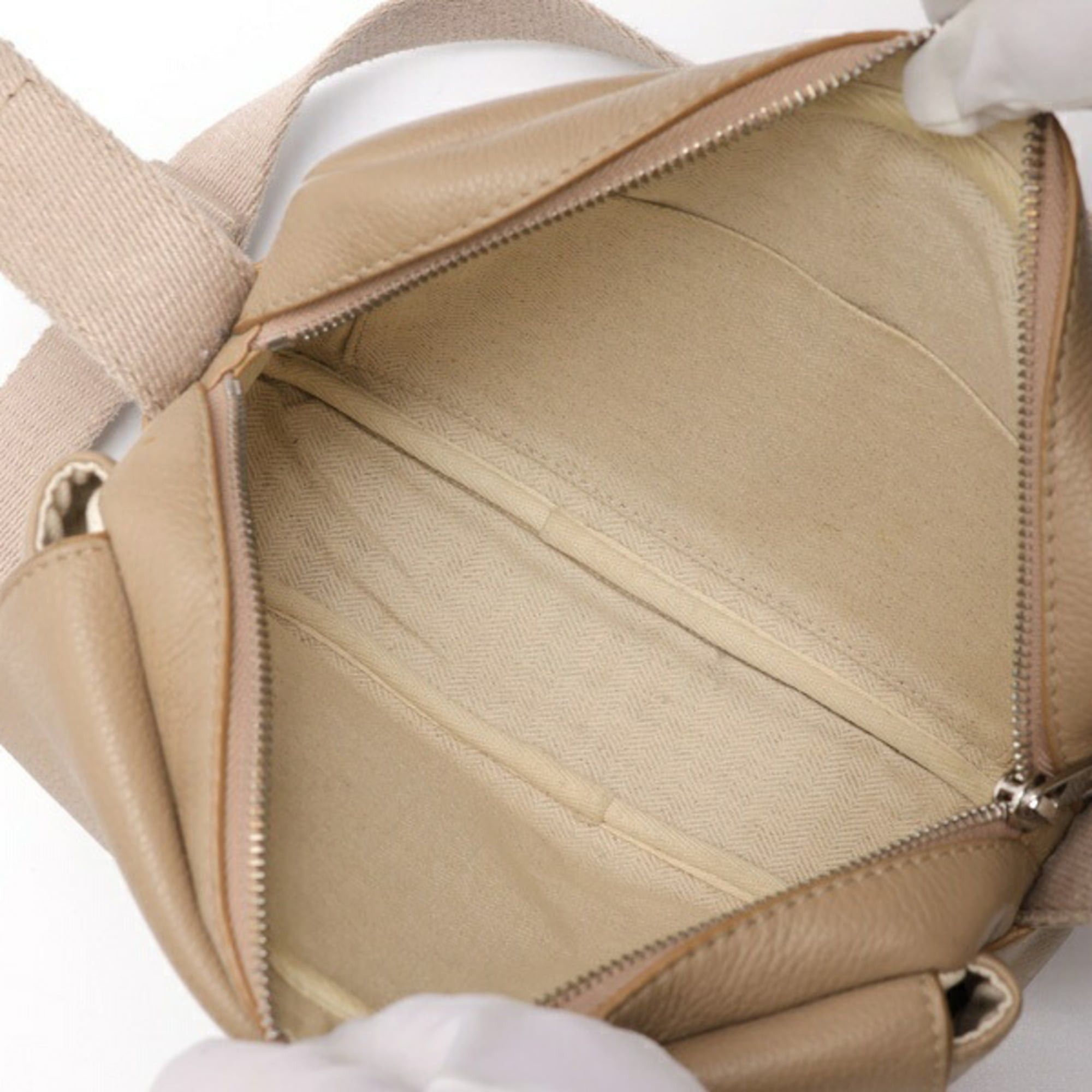 Loewe Loewe military-style shoulder bag, leather, beige. Size ONE SIZE - 9 Thumbnail
