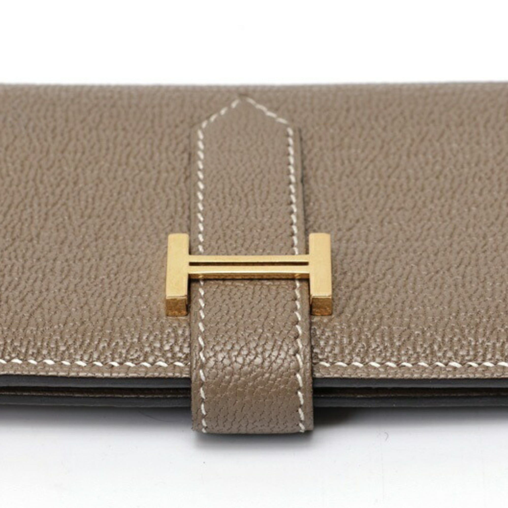 Hermes Hermes Bearn Mini Card Case, Chevre Leather, Mysore, Etoupe Size ONE SIZE - 3 Thumbnail