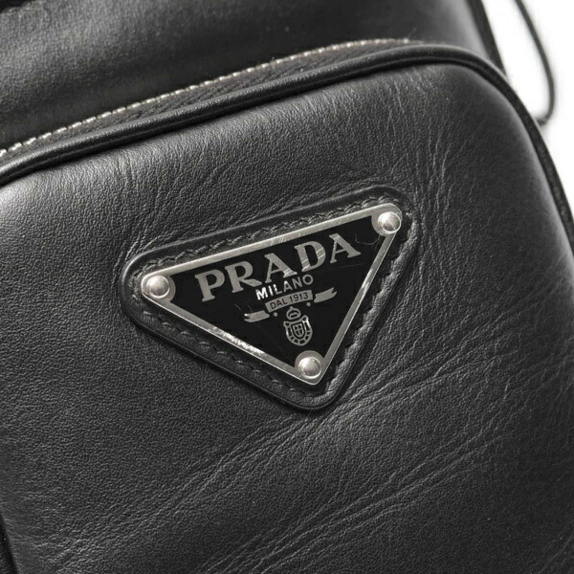 Prada Prada Leather Smartphone Case Shoulder Pouch 2ZH155 Black Size ONE SIZE - 5 Thumbnail