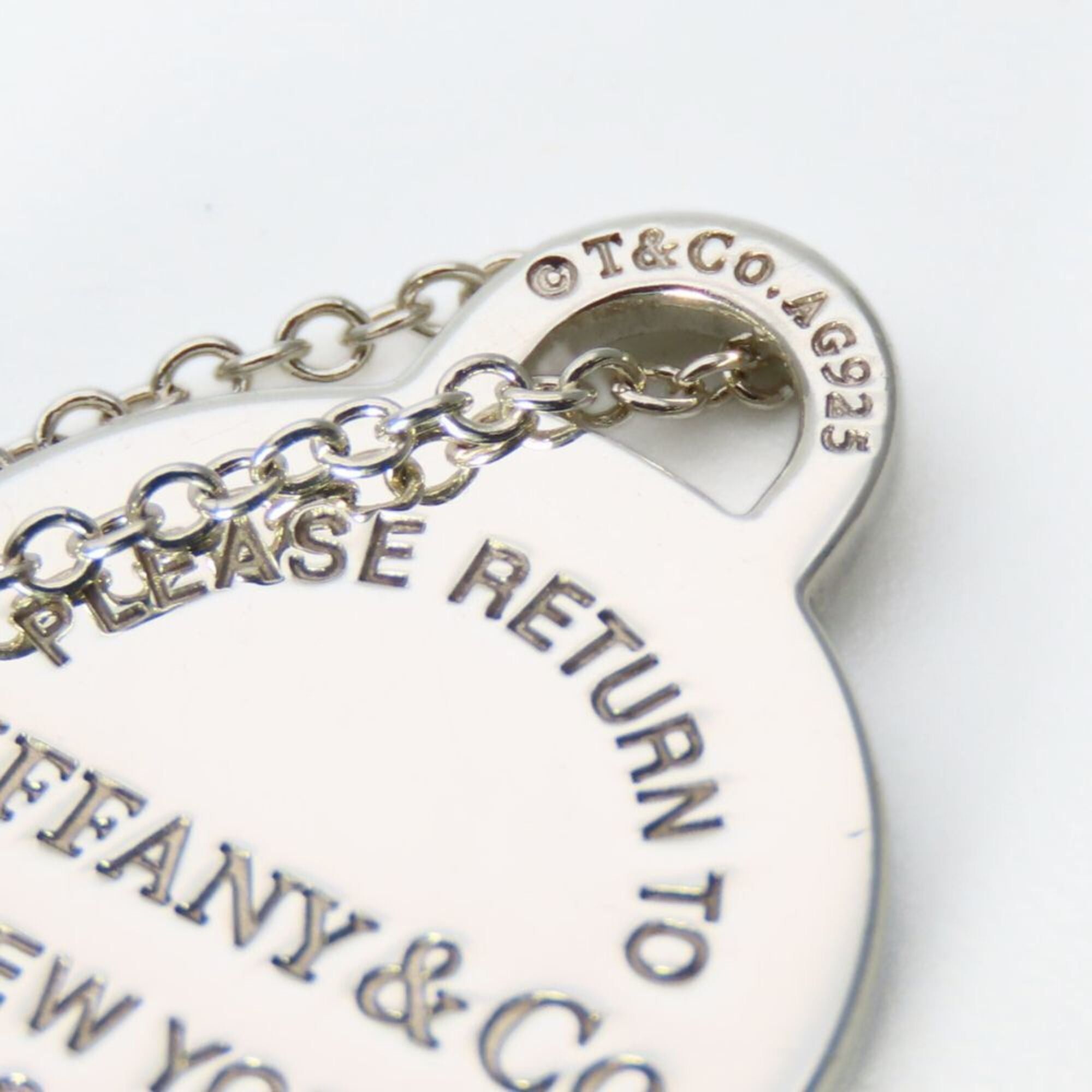 Tiffany & Co. Tiffany & Co. Return to Round Heart Necklace, Sterling Silver 925, Blue Pendant, Women's. Size ONE SIZE - 4 Thumbnail