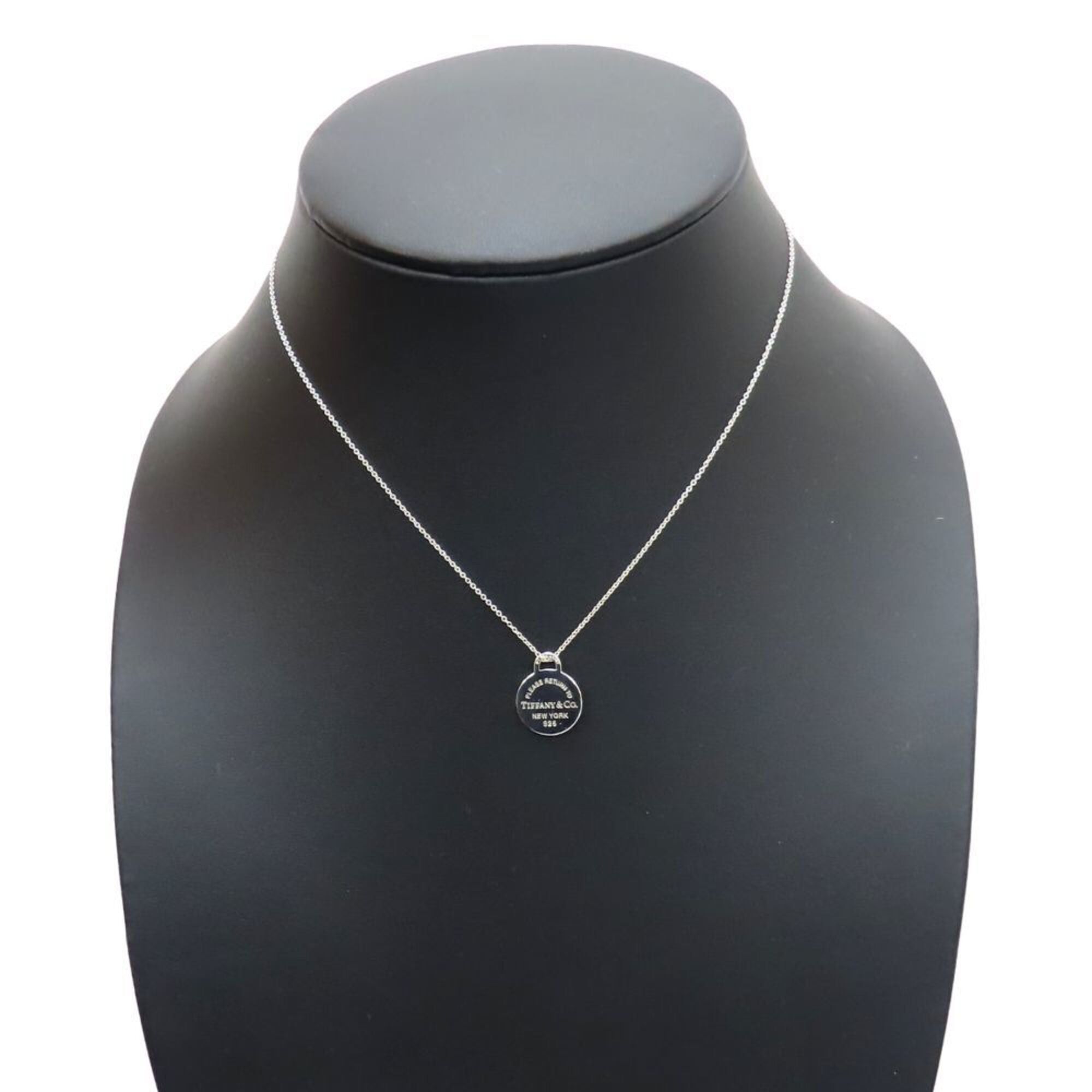 Tiffany & Co. Tiffany & Co. Return to Round Heart Necklace, Sterling Silver 925, Blue Pendant, Women's. Size ONE SIZE - 9 Thumbnail