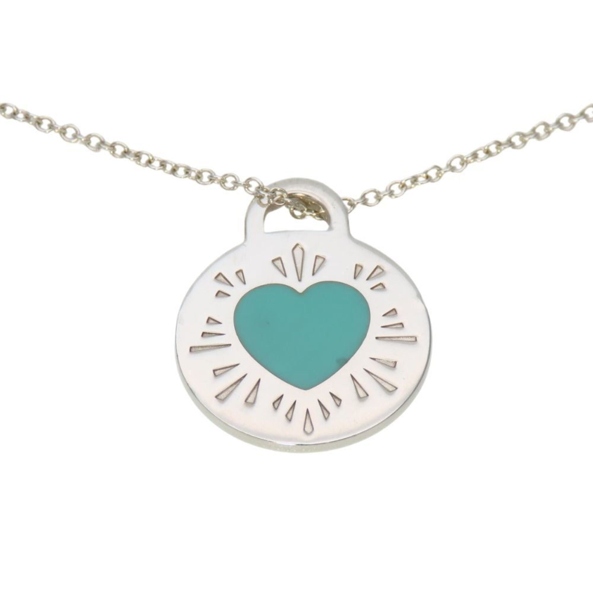 Tiffany & Co. Tiffany & Co. Return to Round Heart Necklace, Sterling Silver 925, Blue Pendant, Women's. Size ONE SIZE - 3 Thumbnail