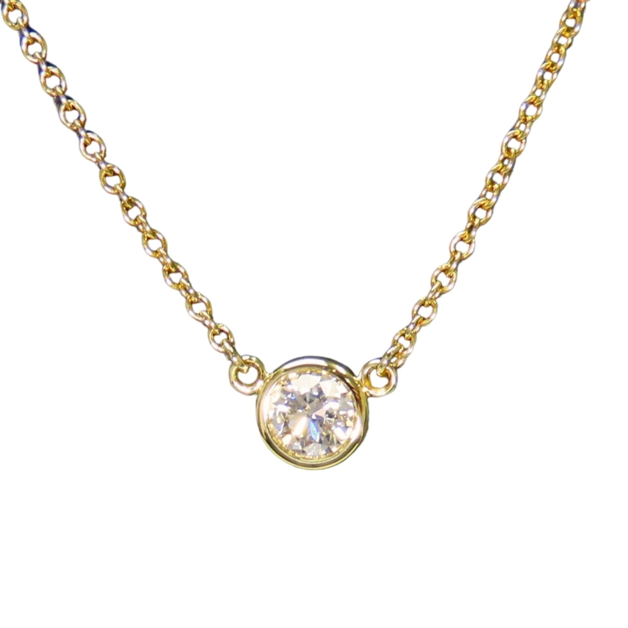 Tiffany & Co. Tiffany & Co. By the Yard Elsa Peretti Necklace, 18K Yellow Gold, 1PD Diamond, Women's Jewelry. Size ONE SIZE - 2 Thumbnail