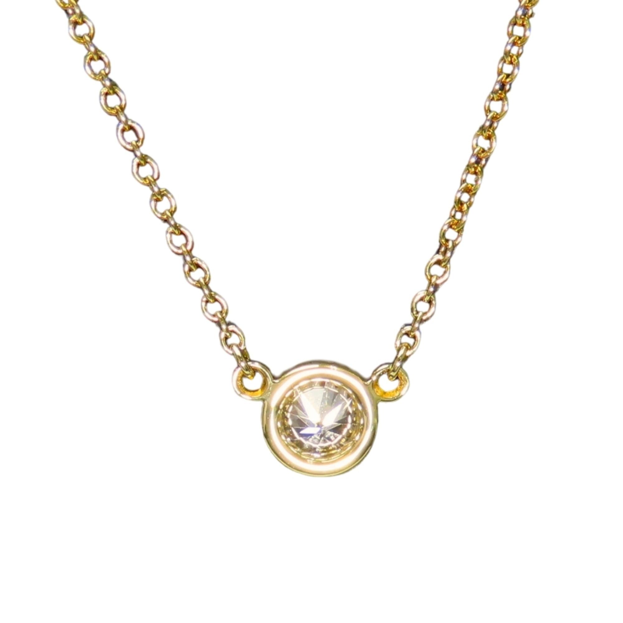 Tiffany & Co. Tiffany & Co. By the Yard Elsa Peretti Necklace, 18K Yellow Gold, 1PD Diamond, Women's Jewelry. Size ONE SIZE - 3 Thumbnail
