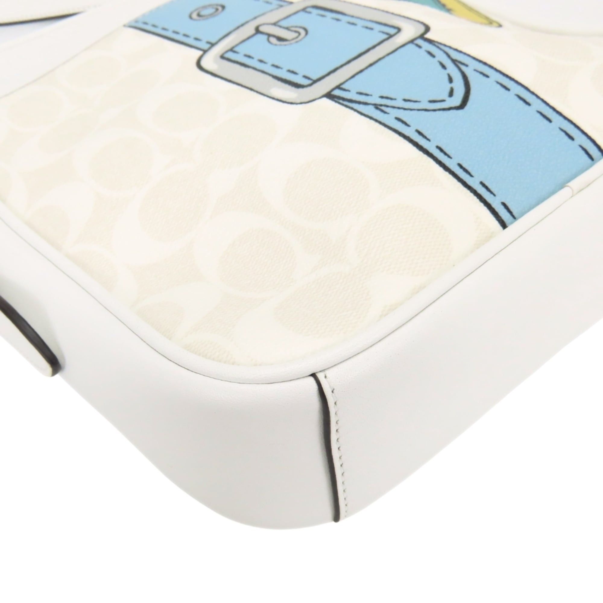Coach Coach Hudson CH200 Shoulder Bag, Signature Leather, White Trompe l'oeil Print, Women's COACH Size ONE SIZE - 6 Thumbnail